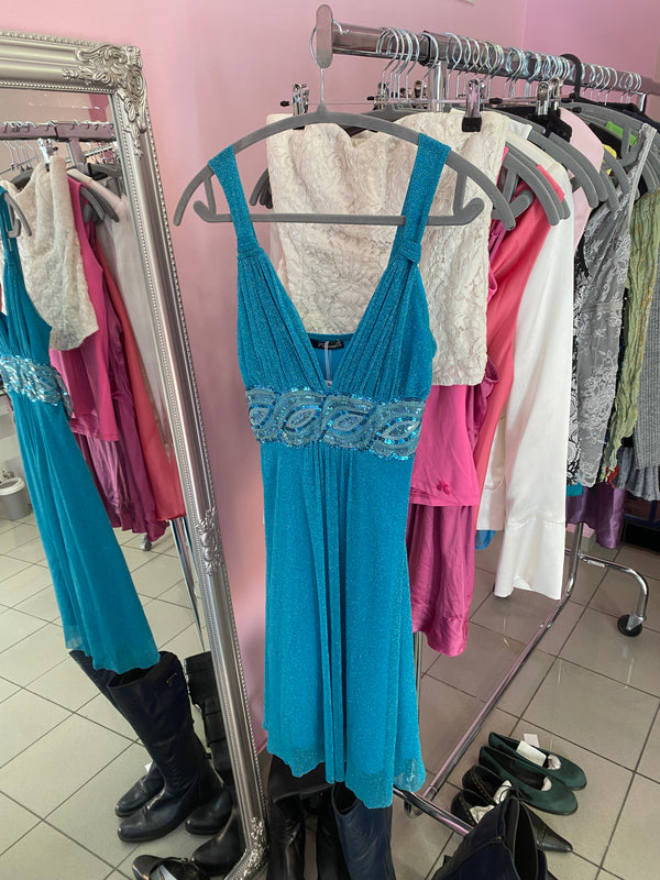 Blue sparkling princess dress