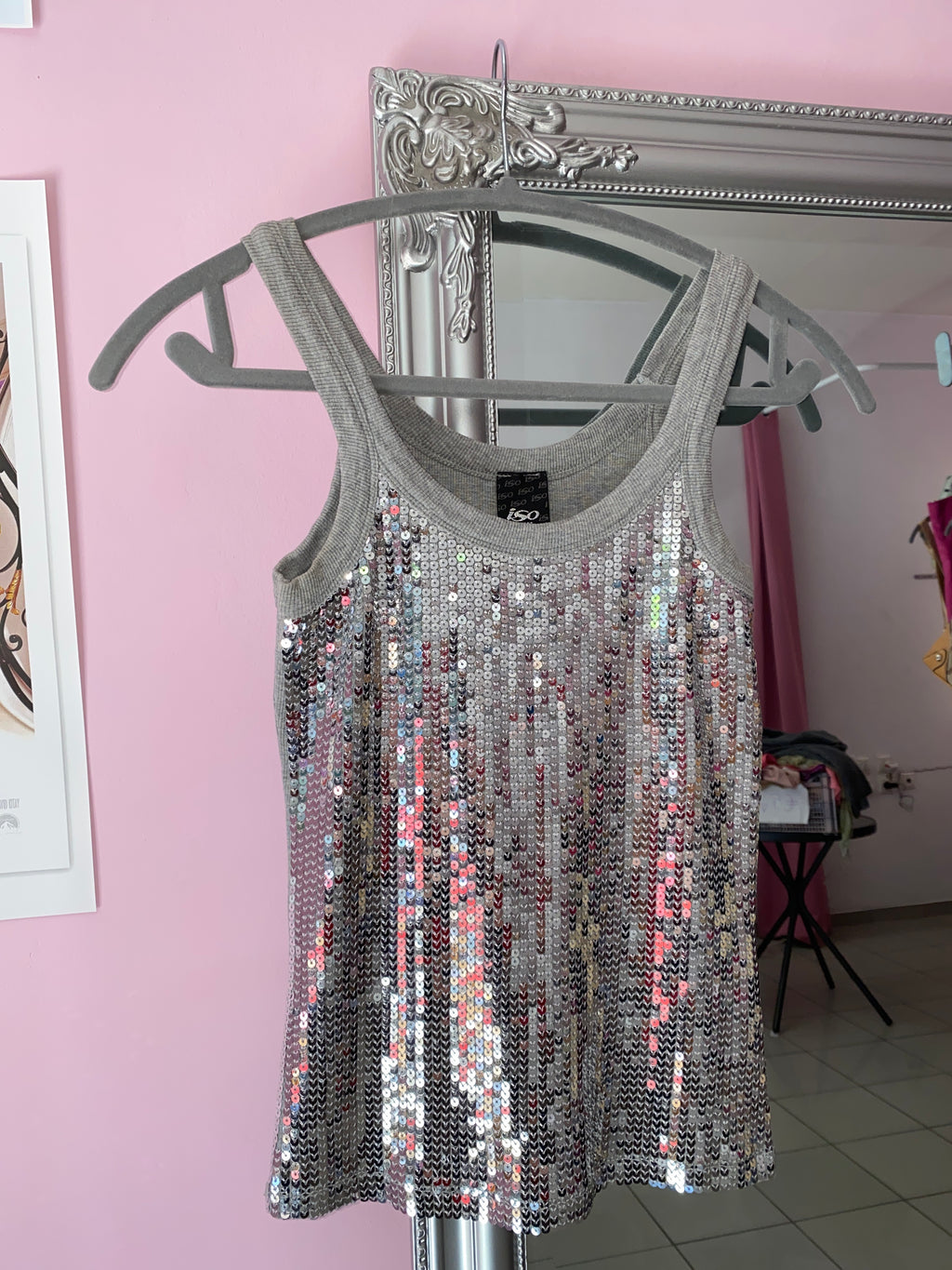 Y2K Sequin tank top