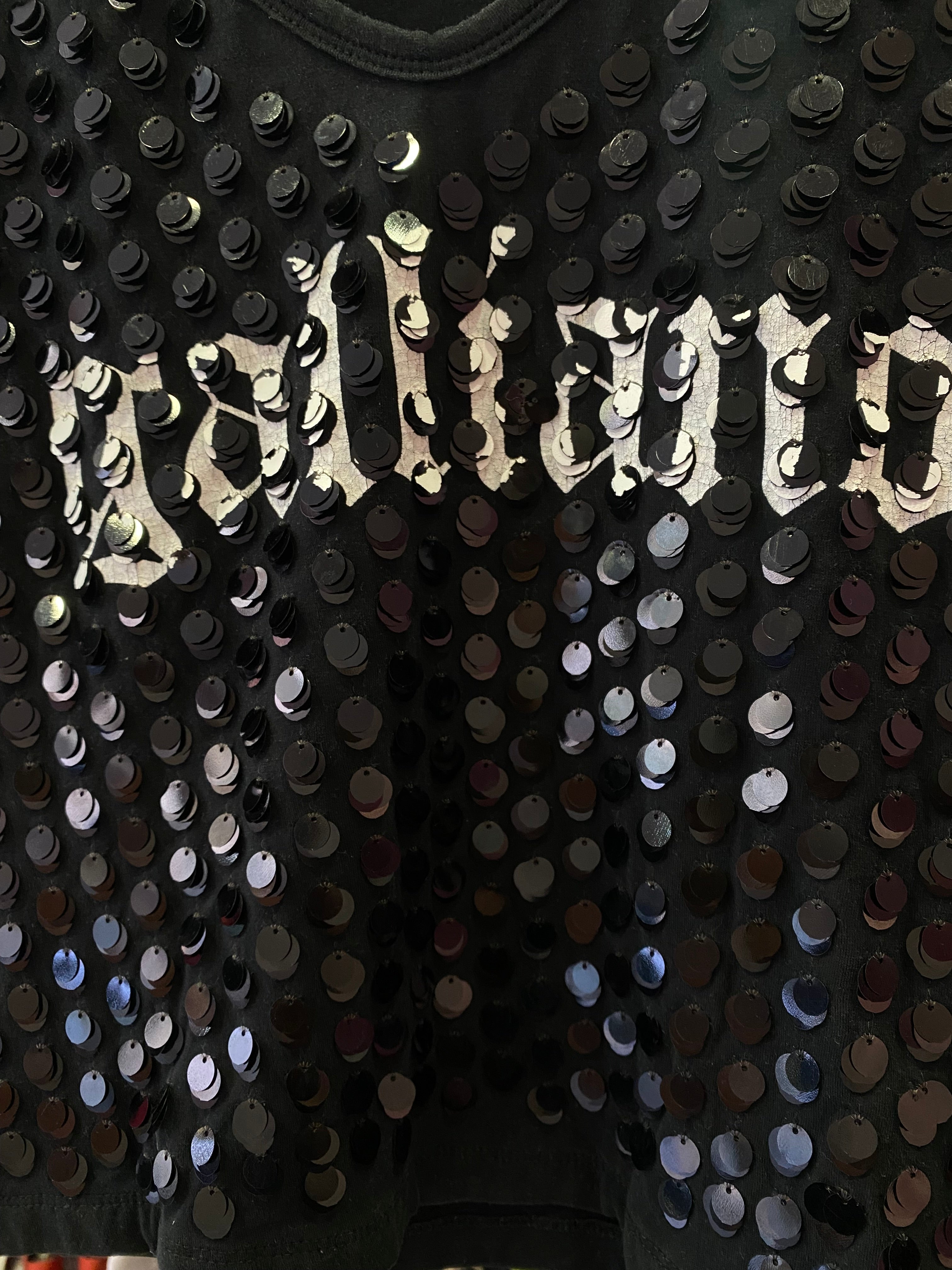 Galliano sequin long sleeve top