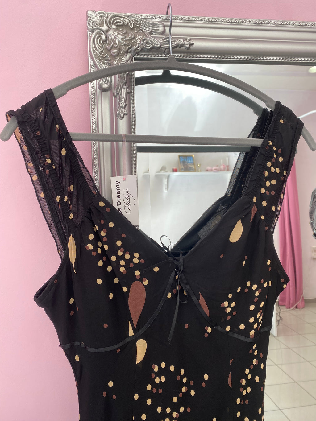 Vintage black floral dress
