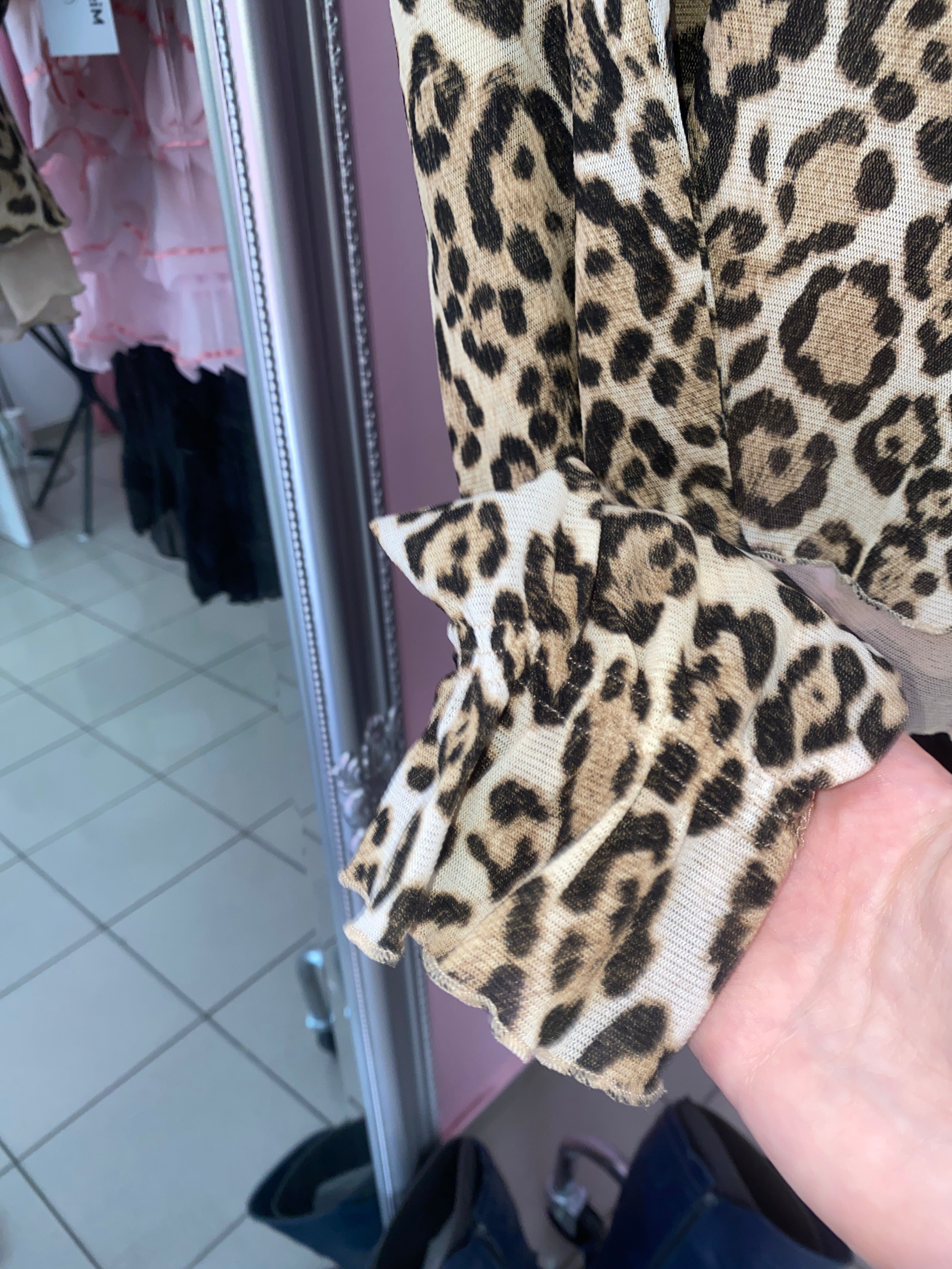 Leopard off shoulder top