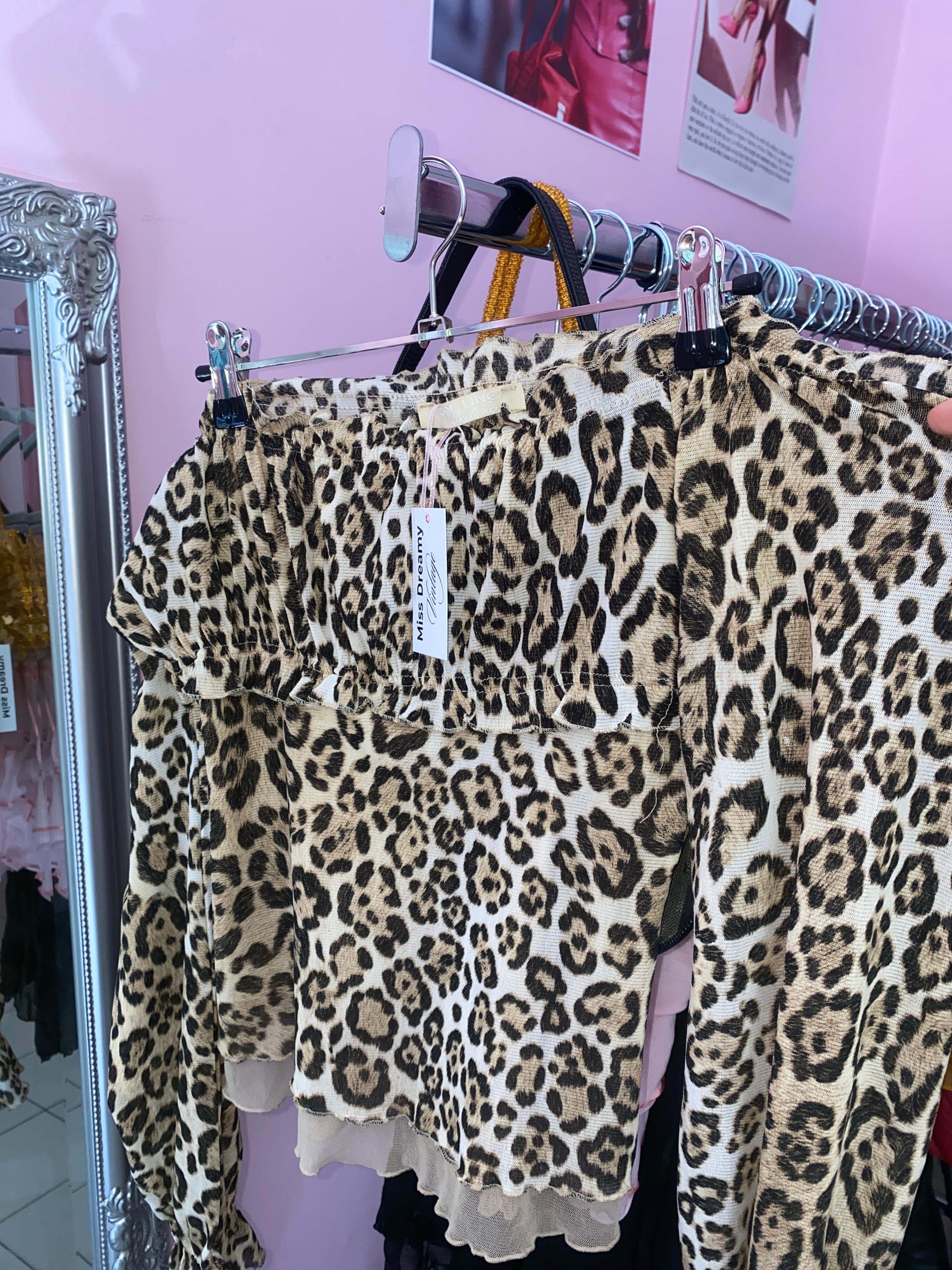 Leopard off shoulder top