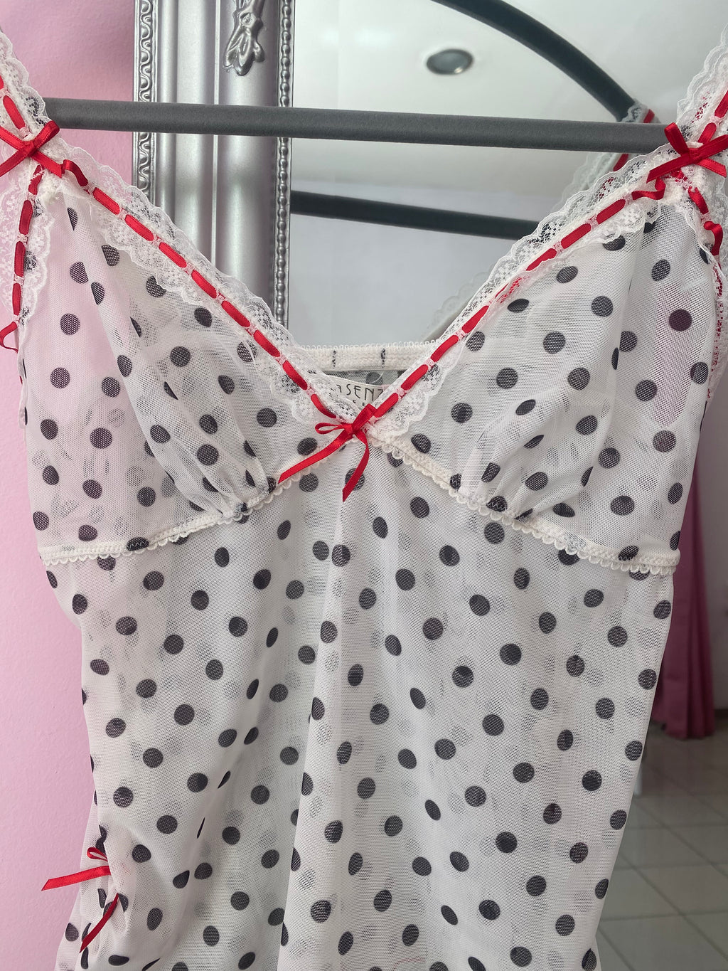 Polka dot cami top