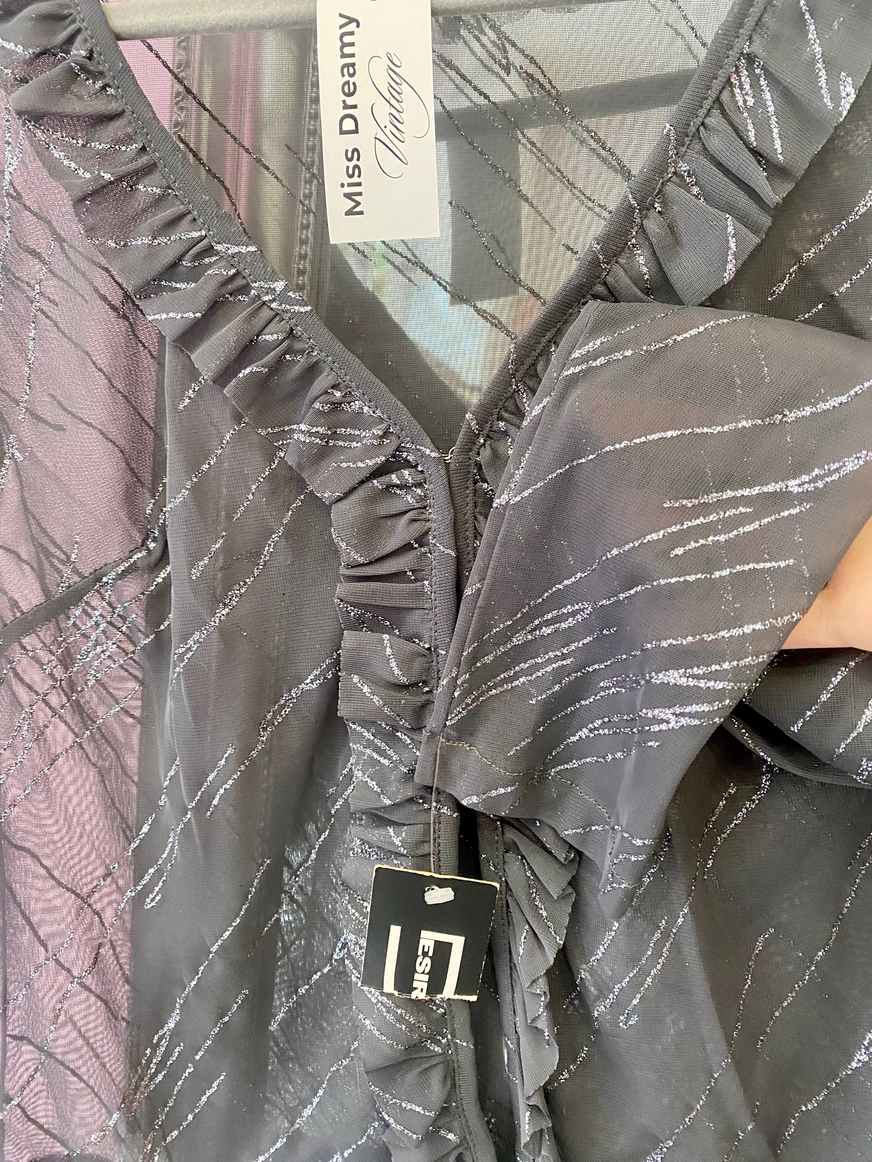 Dark grey sparkly blouse