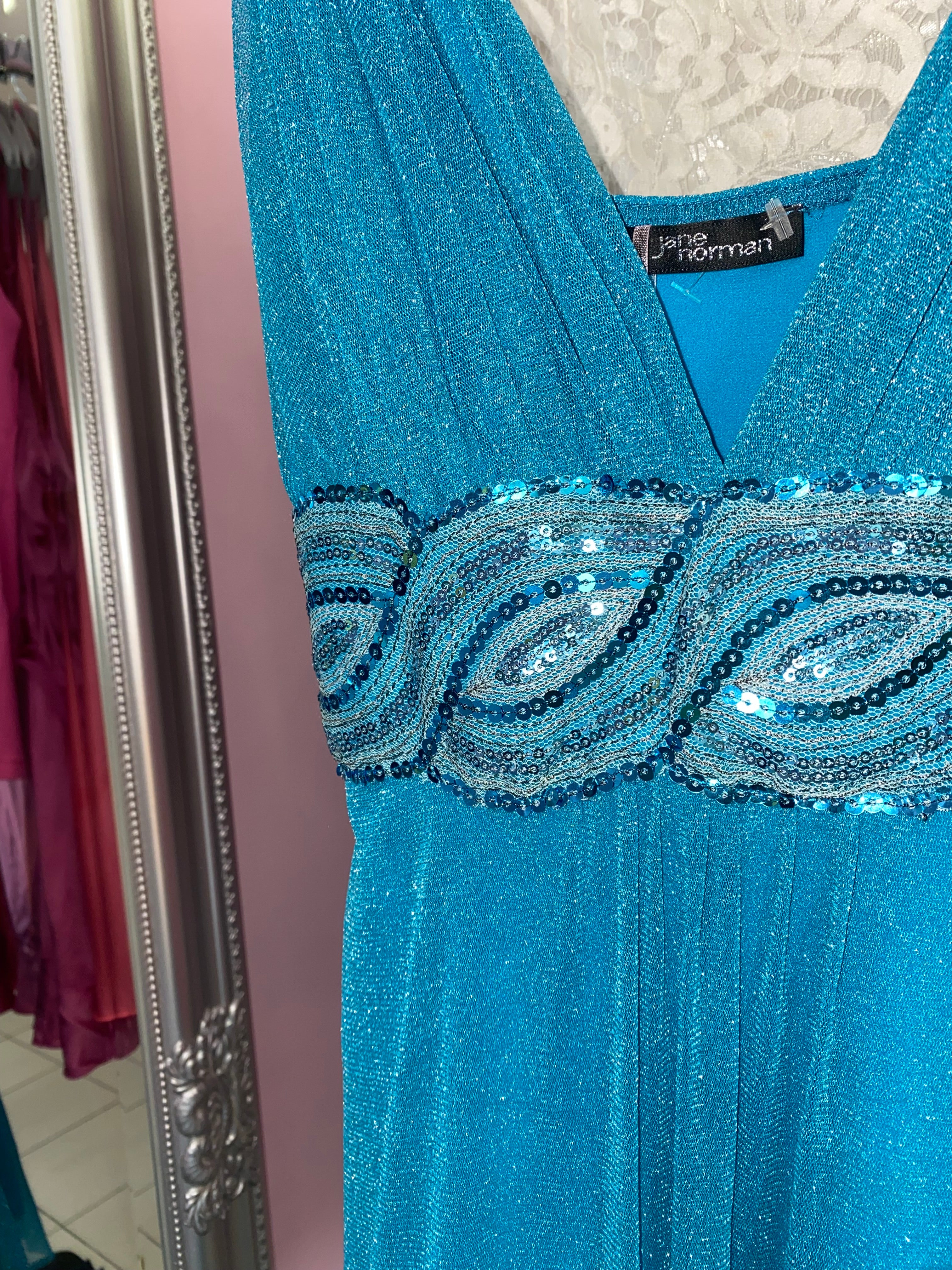 Blue sparkling princess dress