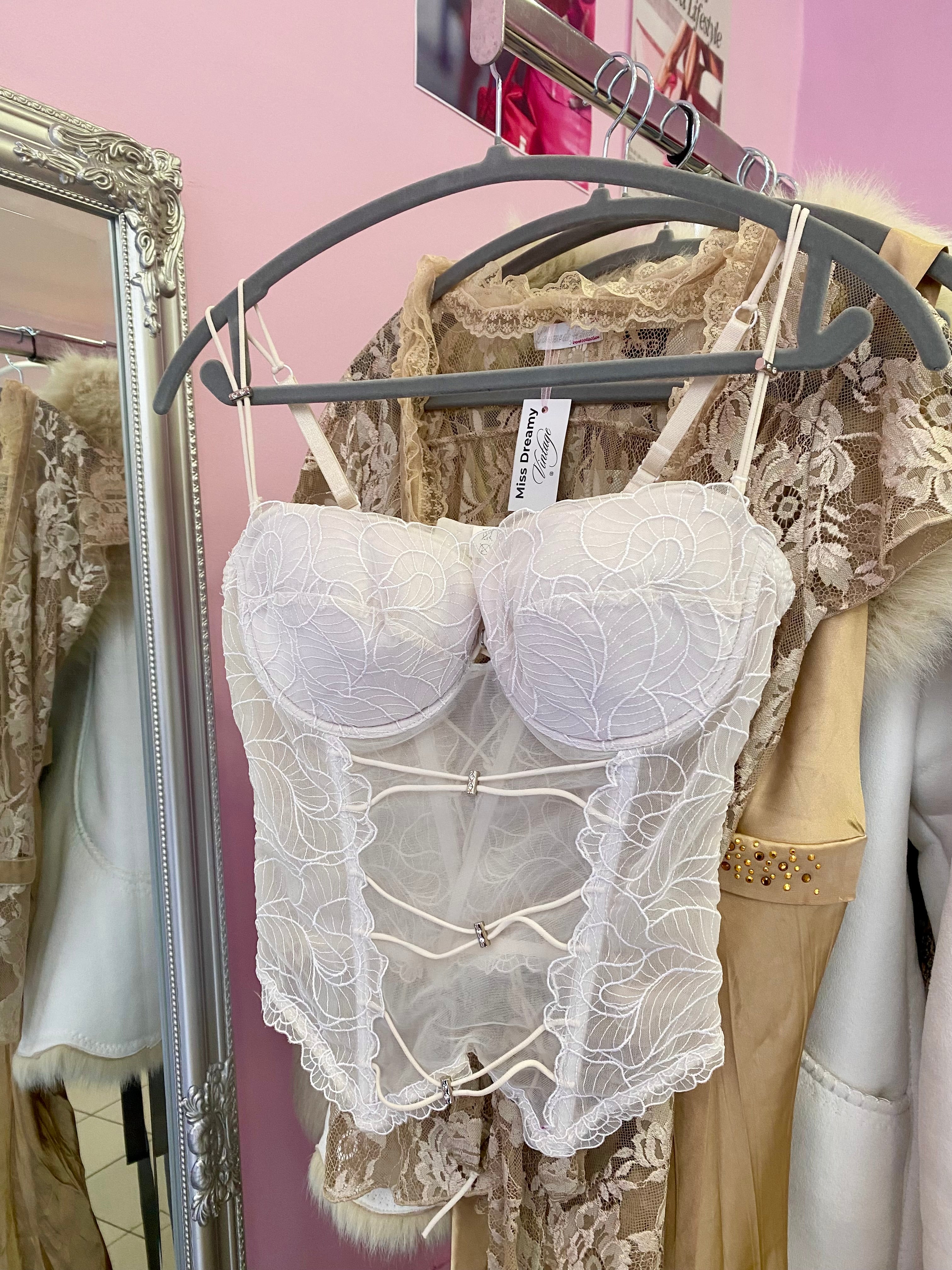 White delicate corset