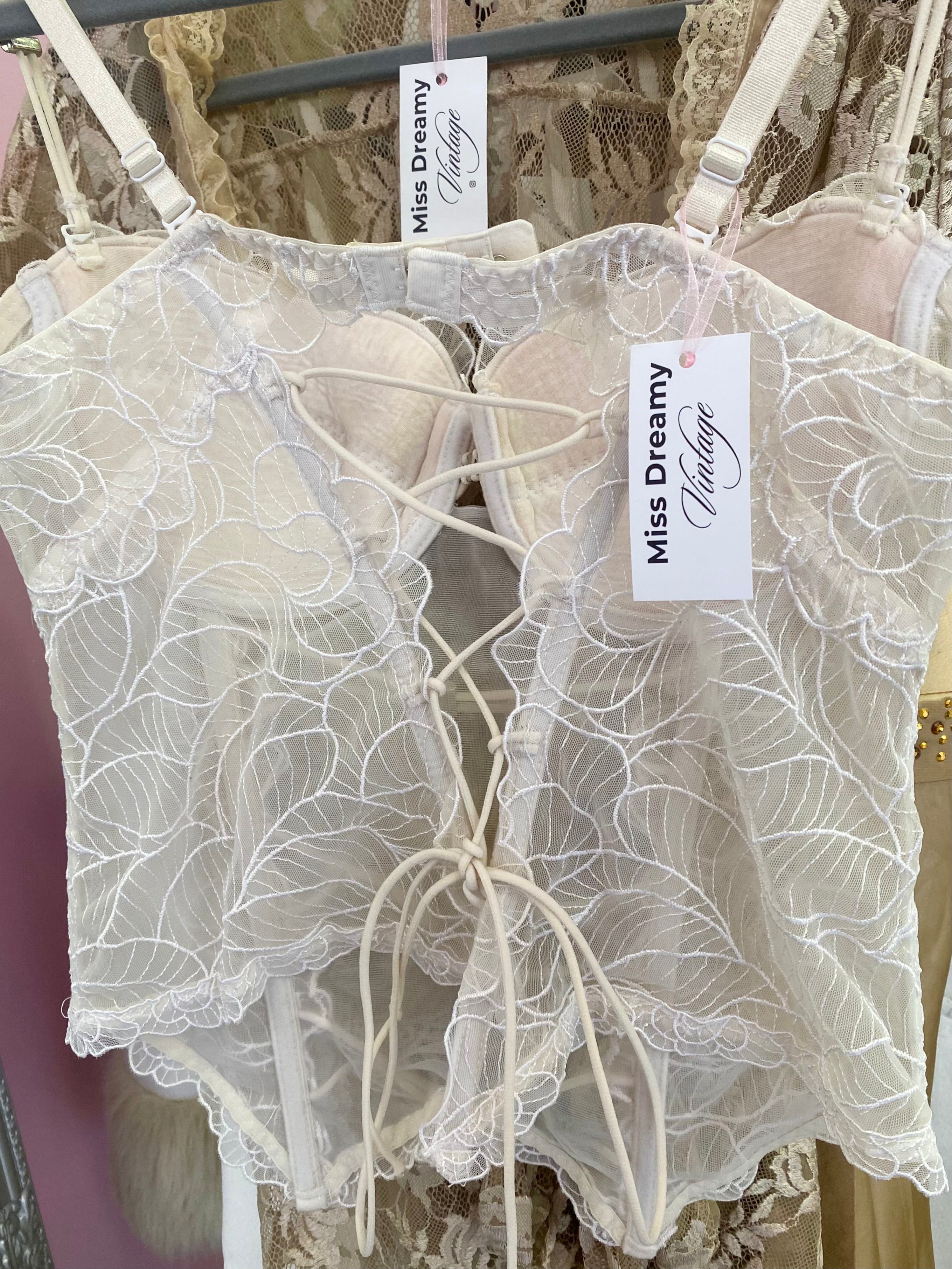 White delicate corset