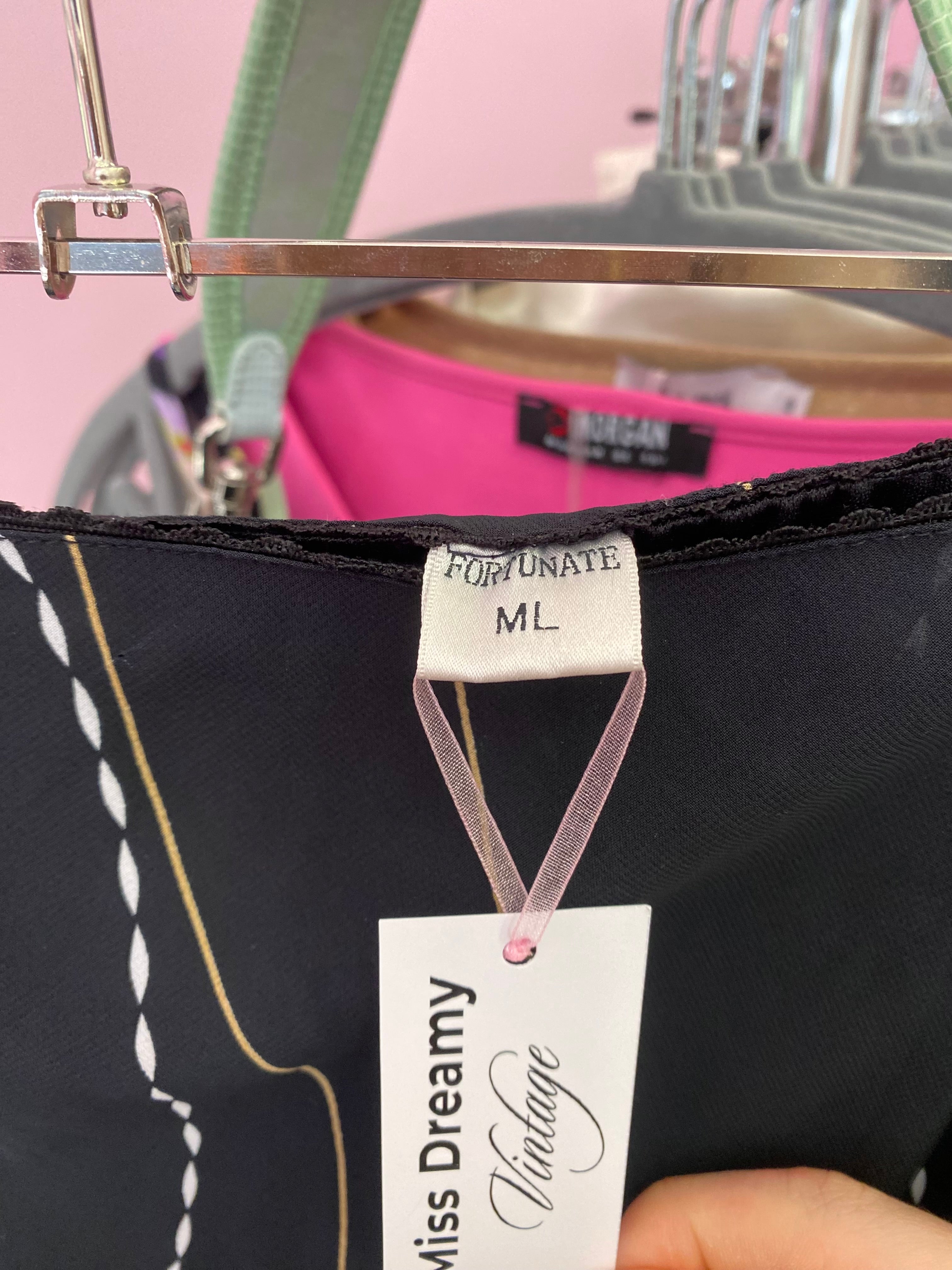 Black floral midi skirt