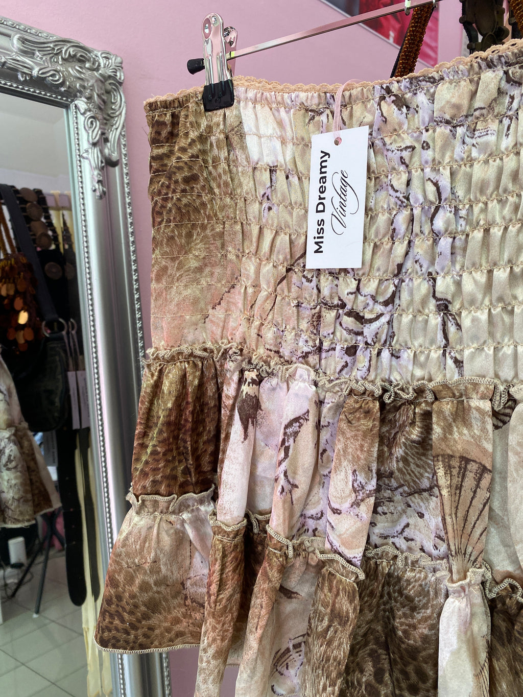 Mini skirt animal pattern