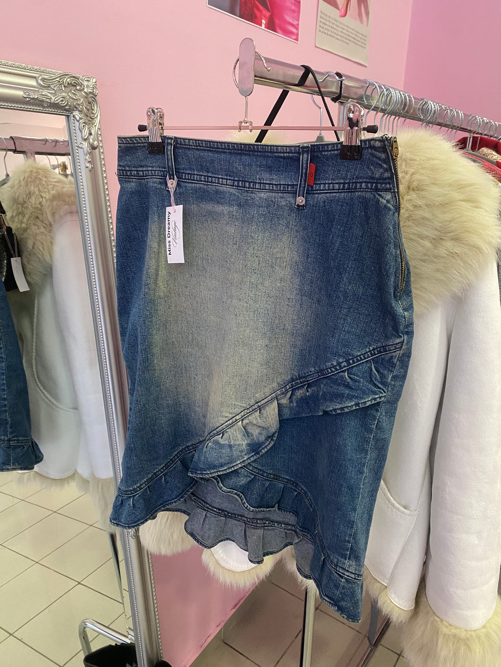 Morgan de toi denim midi skirt