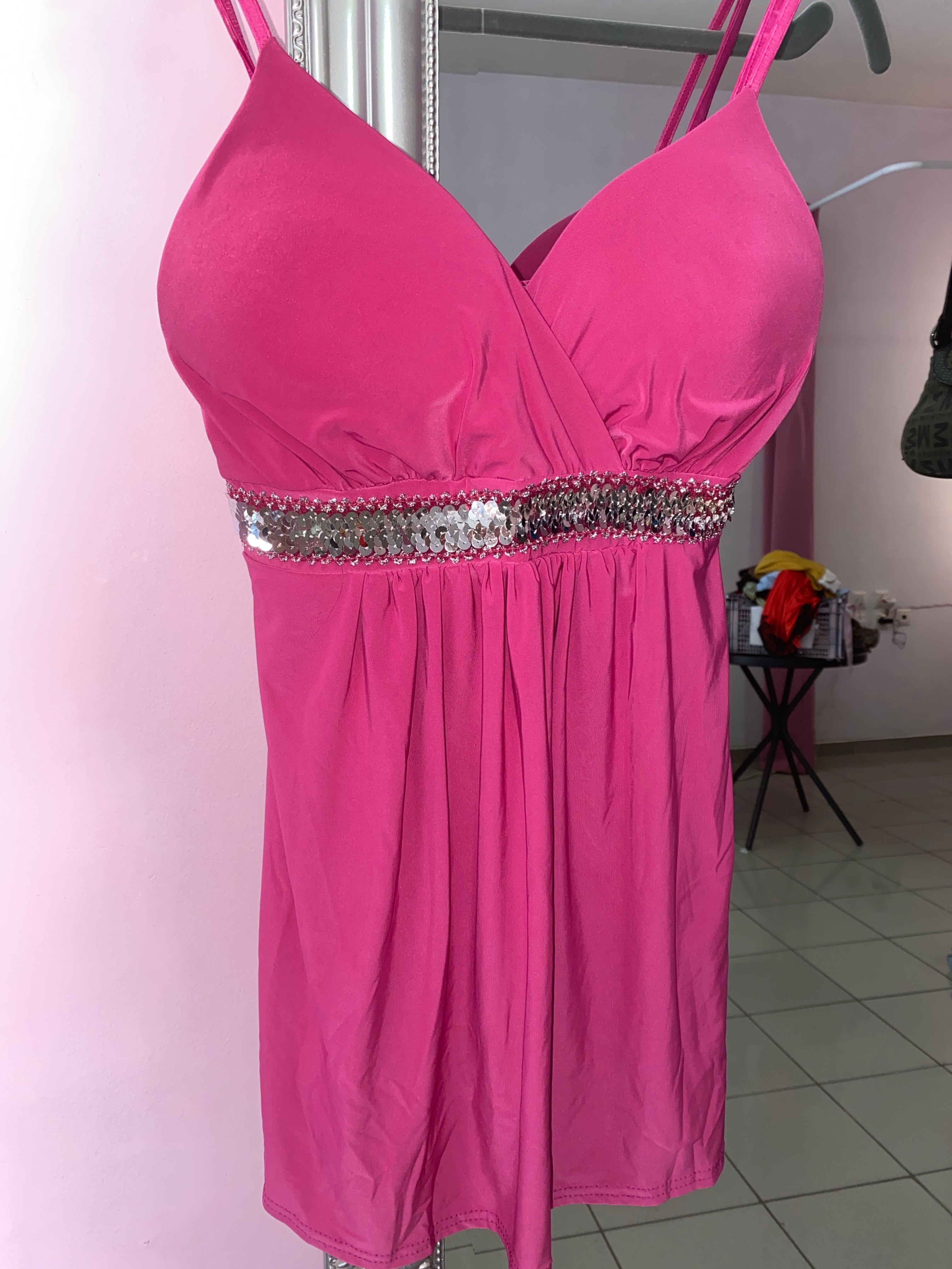 Hot pink barbie cami top