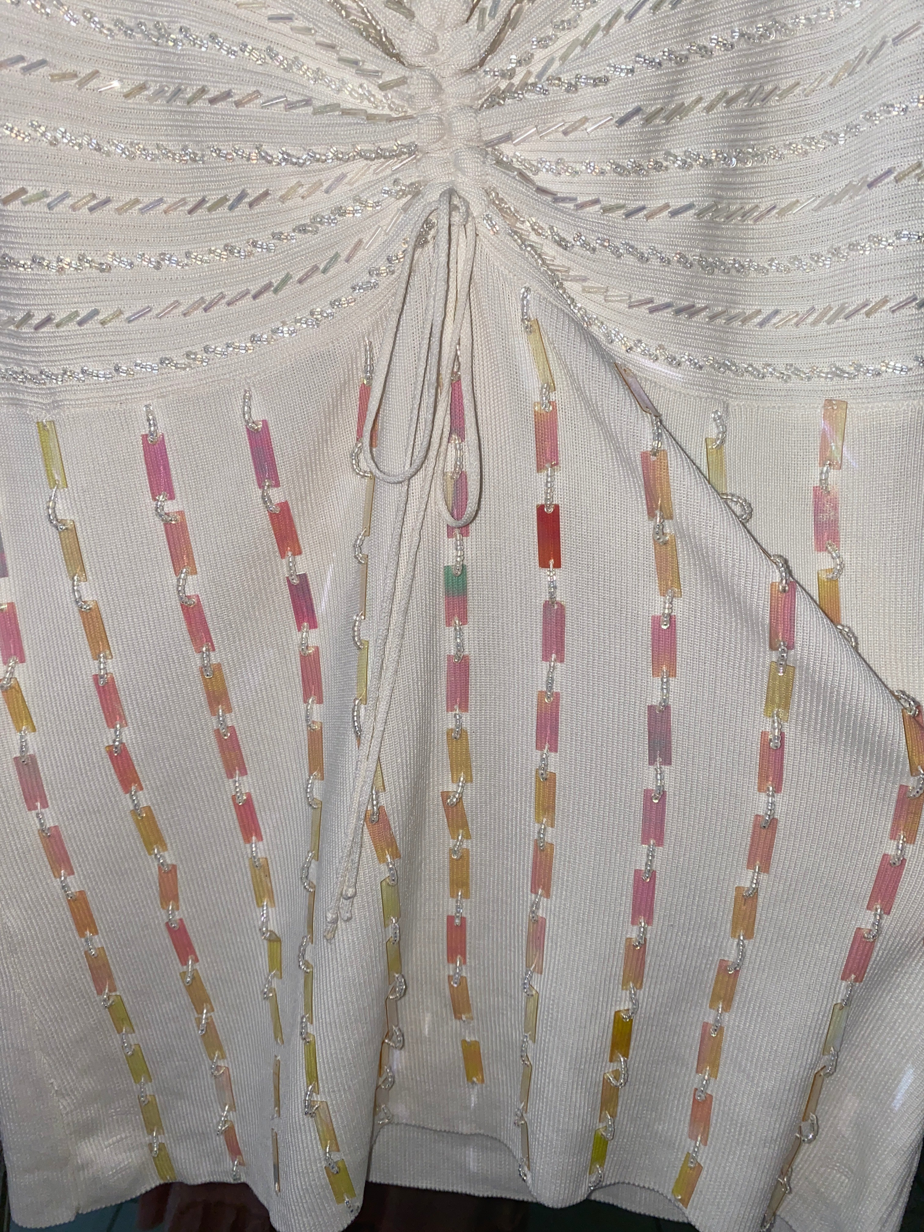 Beaded white top