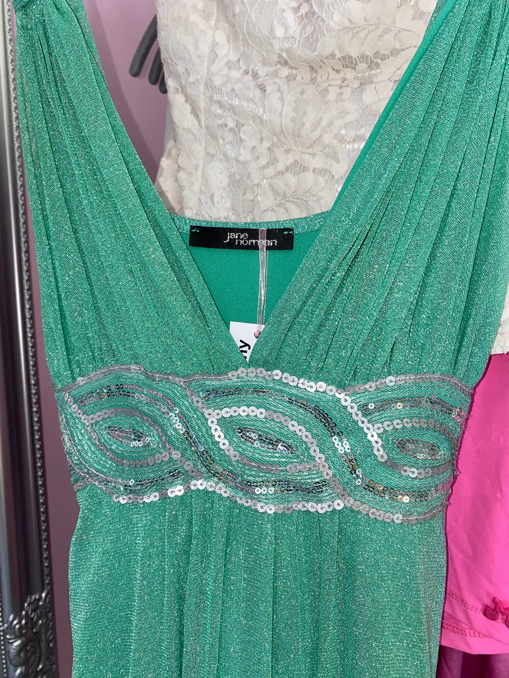 Turquoise sparkling princess dress