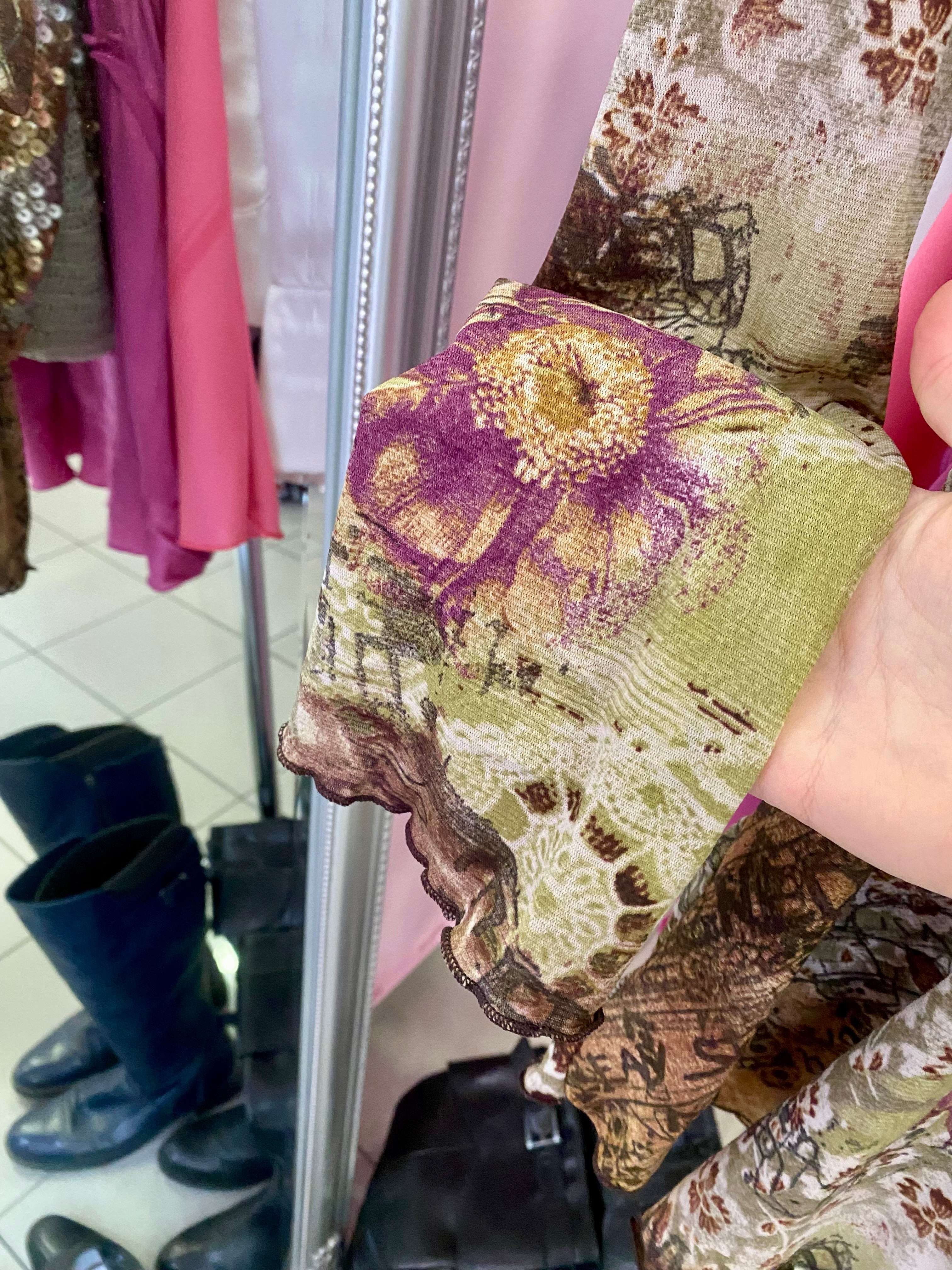 Earthy tone long sleeve top