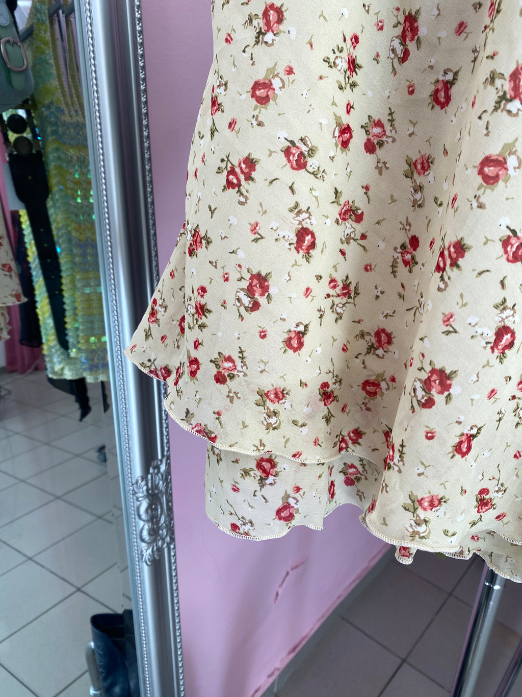 Floral short skirt