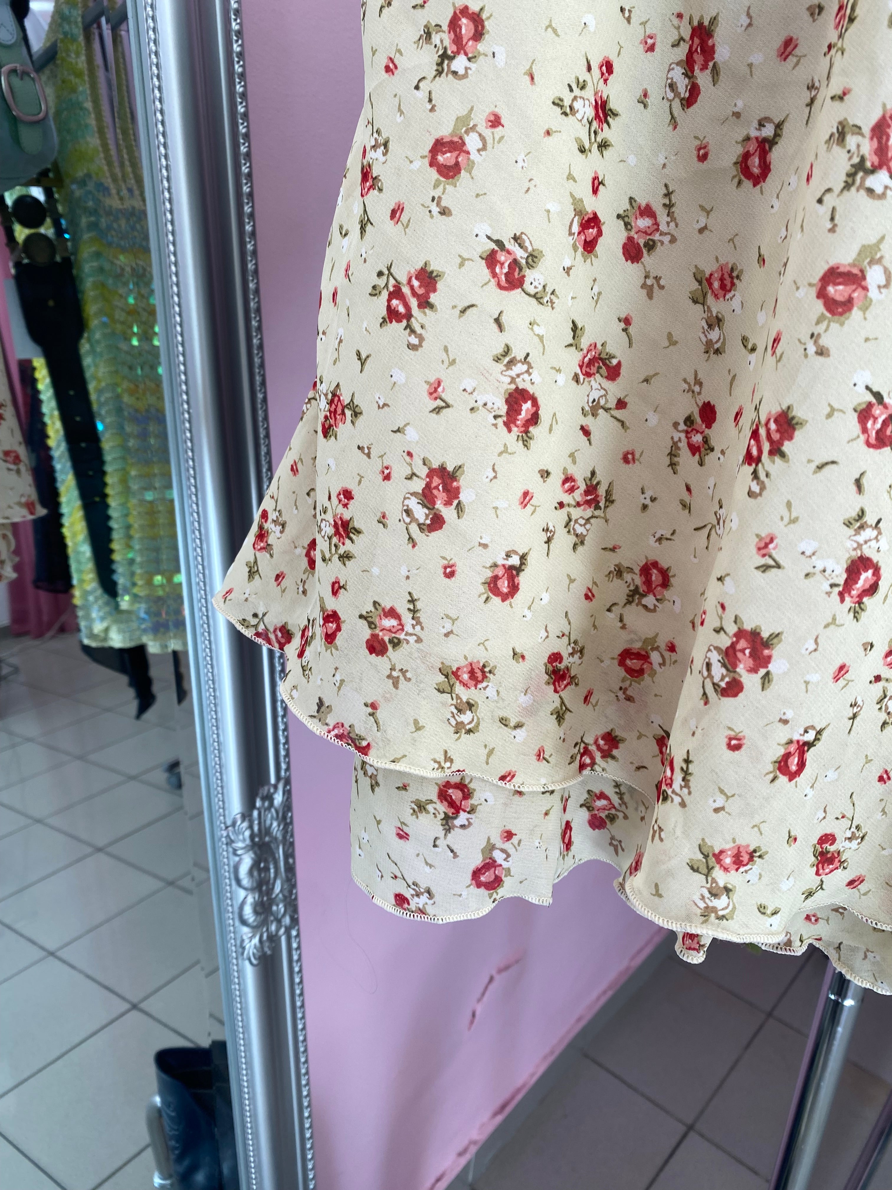 Floral short skirt