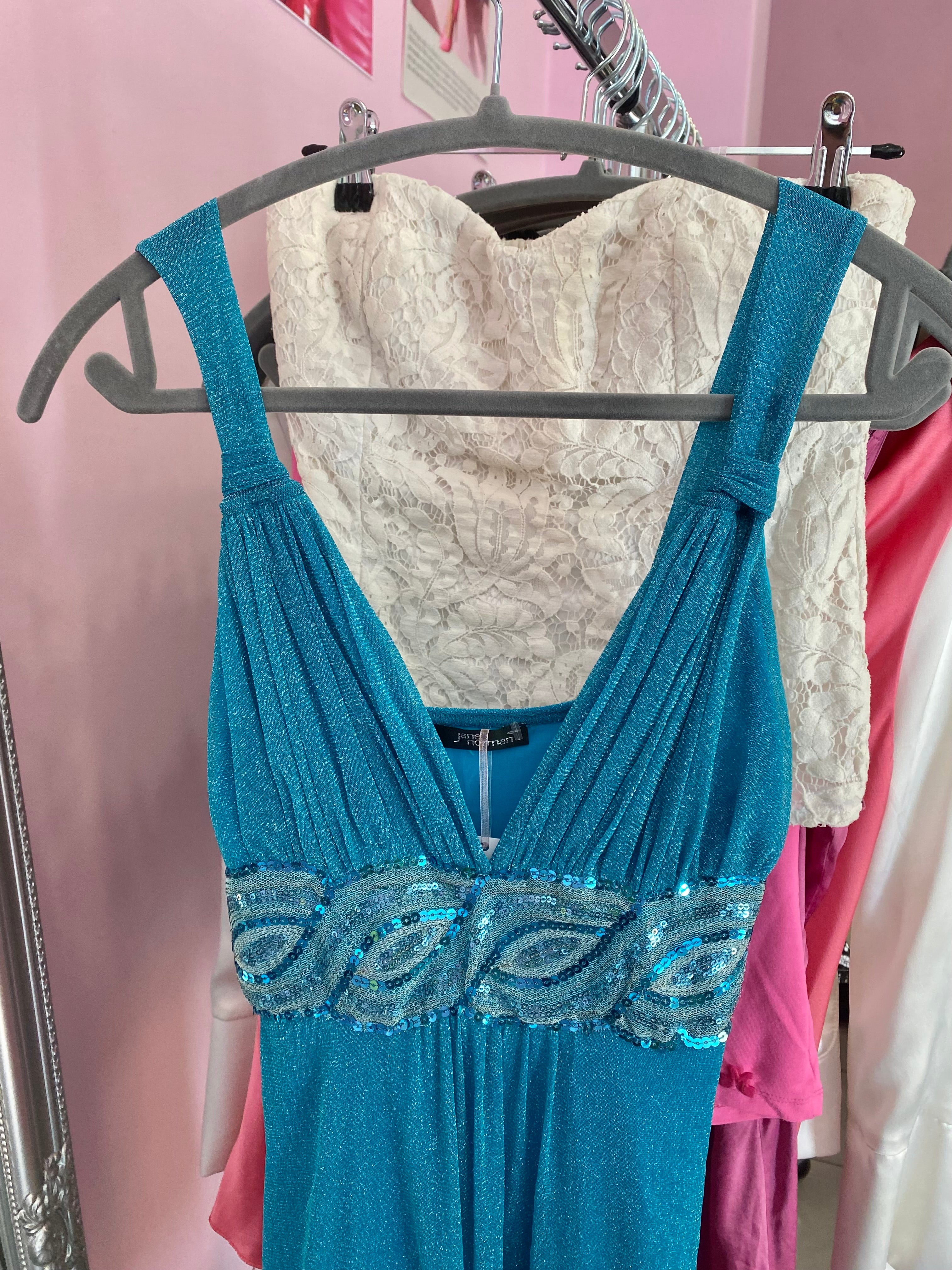 Blue sparkling princess dress
