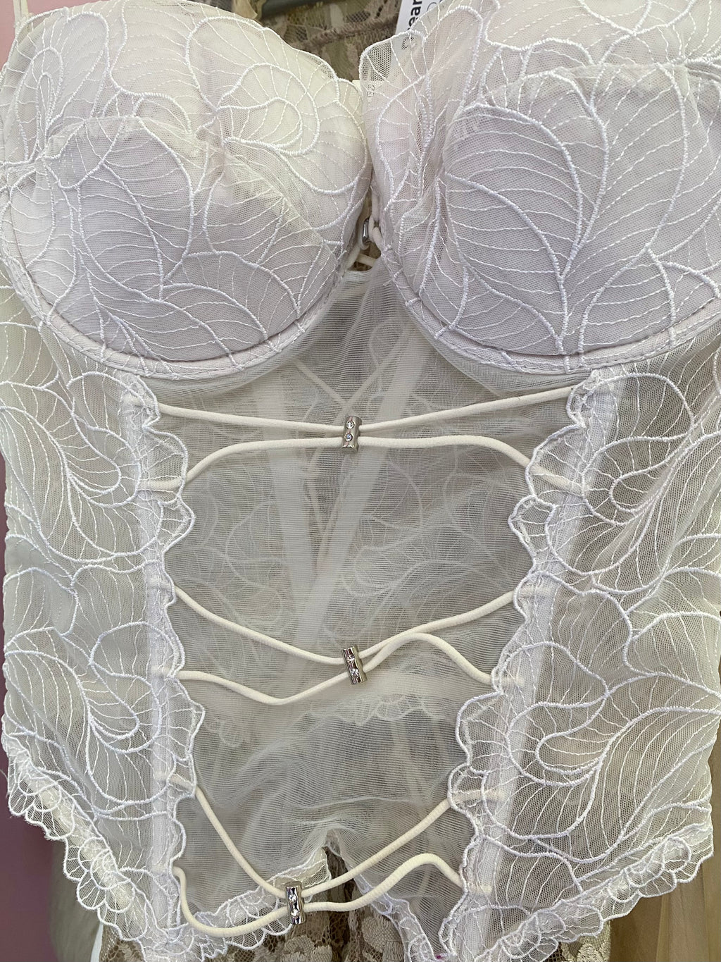 White delicate corset