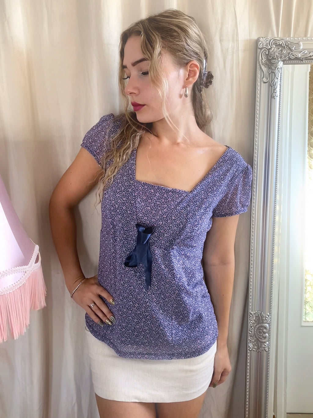 Vintage Lavender muse top