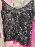 Black sequin top