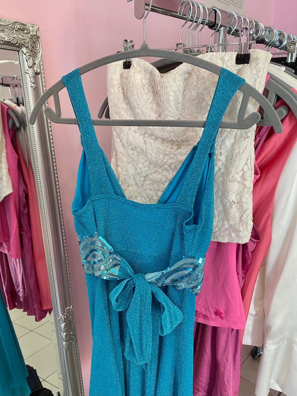 Blue sparkling princess dress