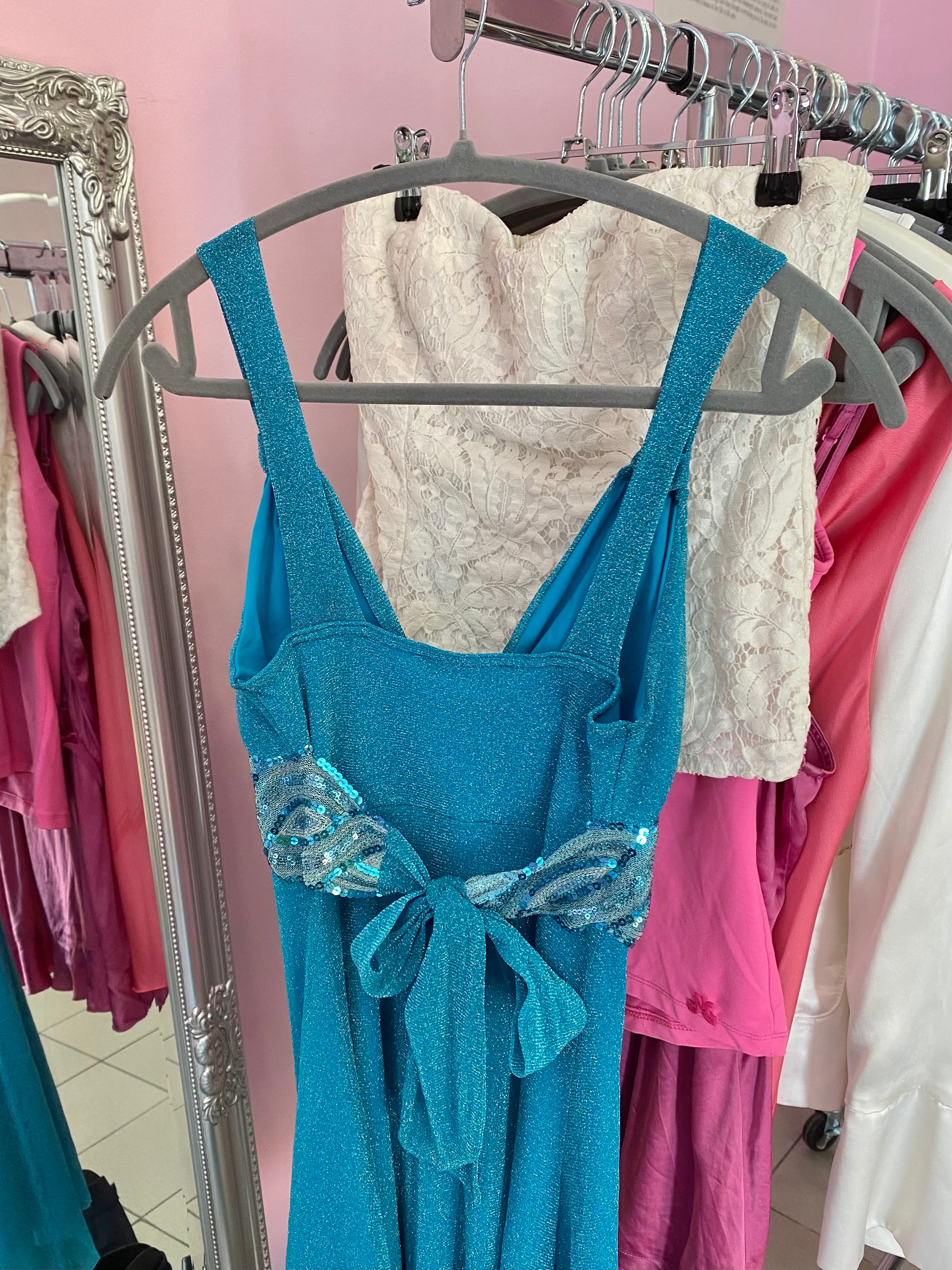 Blue sparkling princess dress