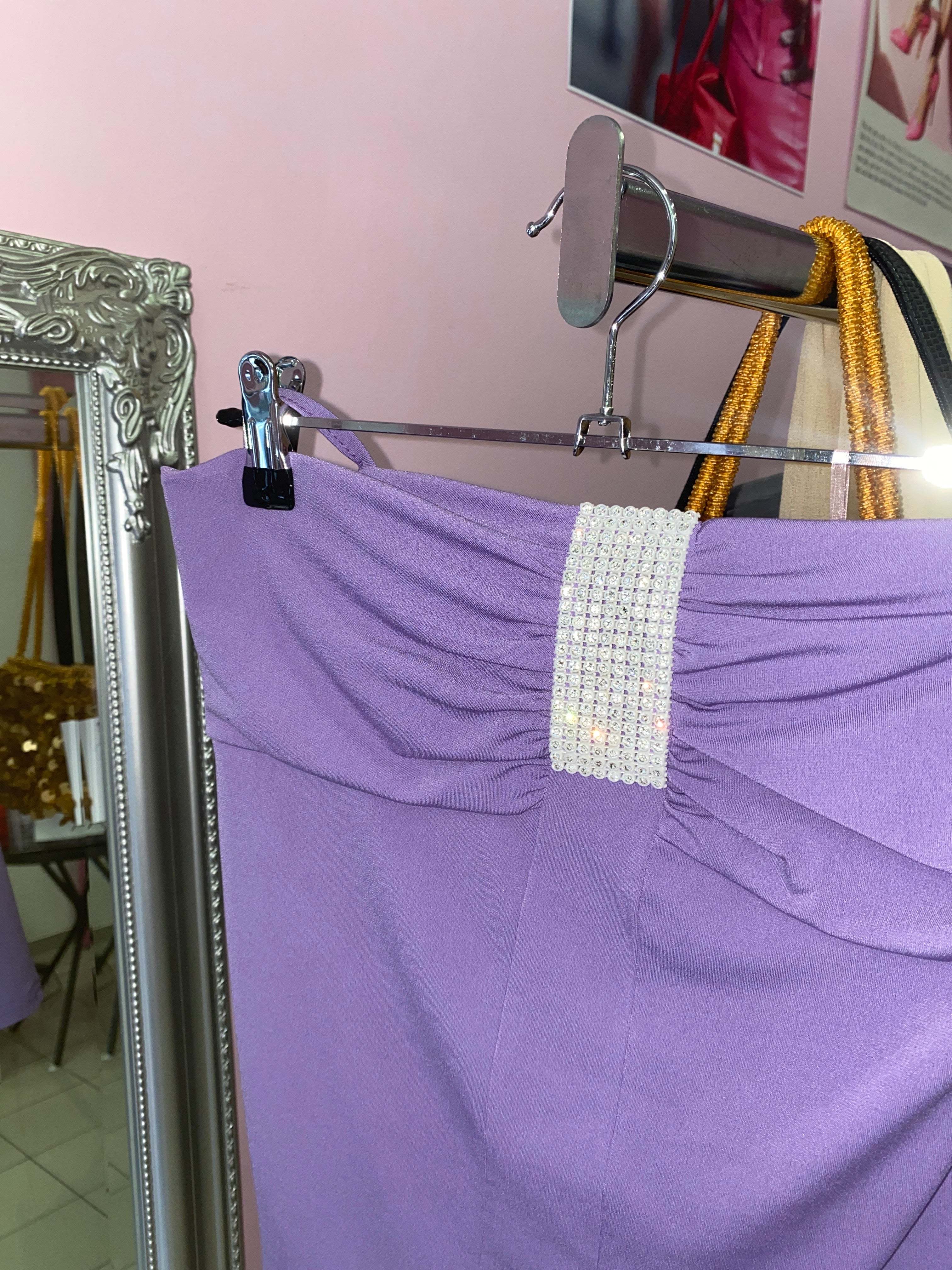 Lilac y2k top with bling