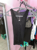 Beaded fishnet top