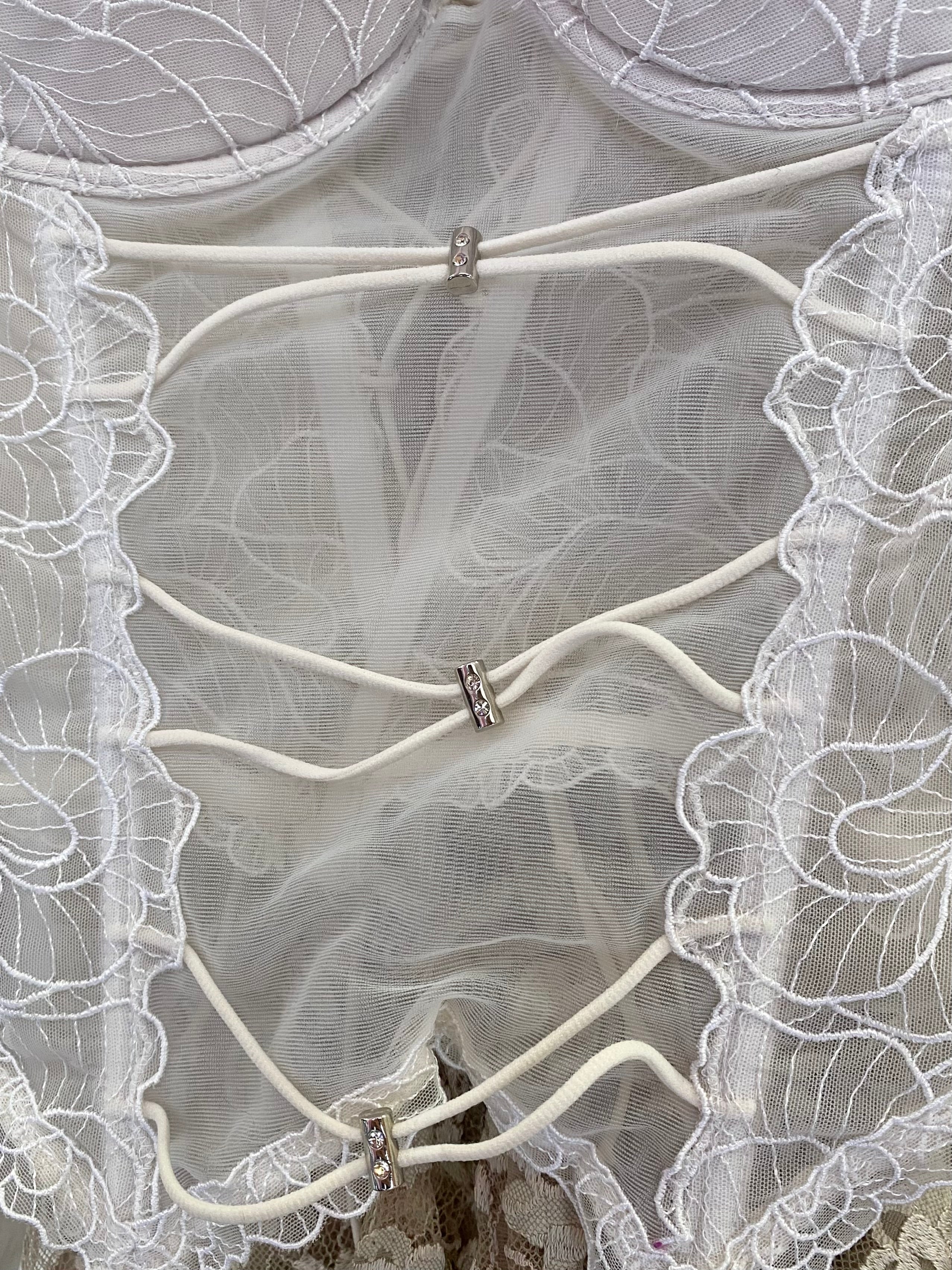 White delicate corset