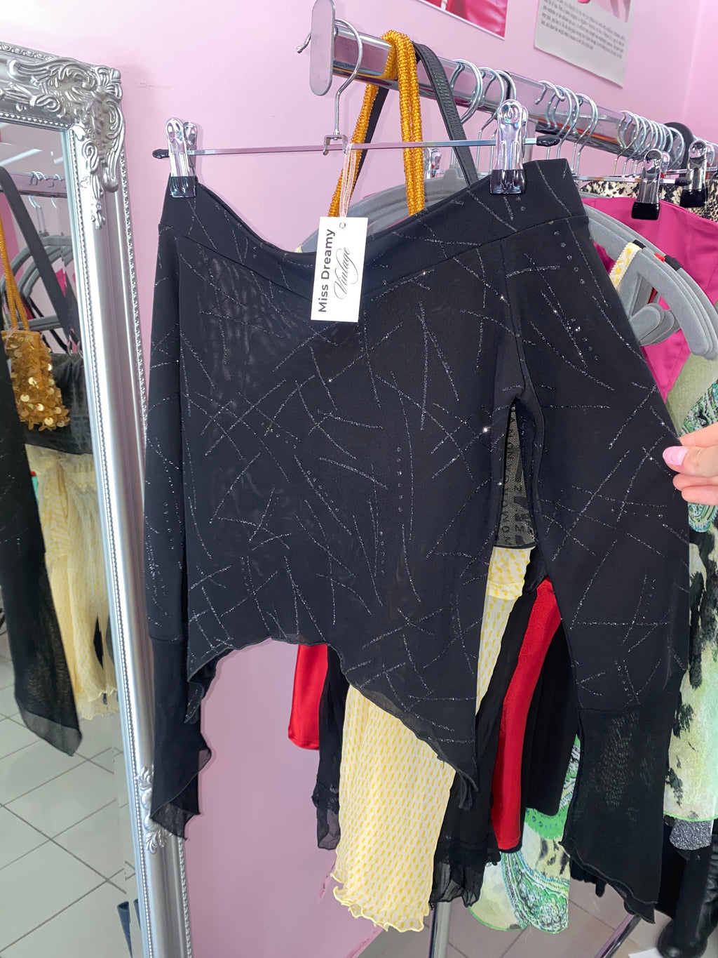 Sparkly off shoulder blouse