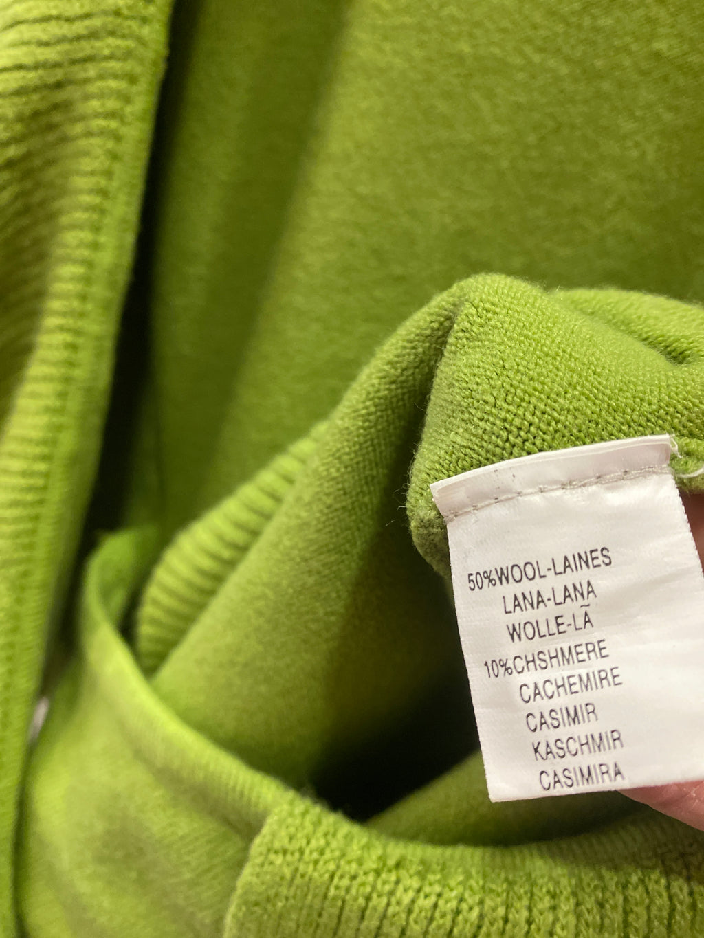 Green ruffle cardigan