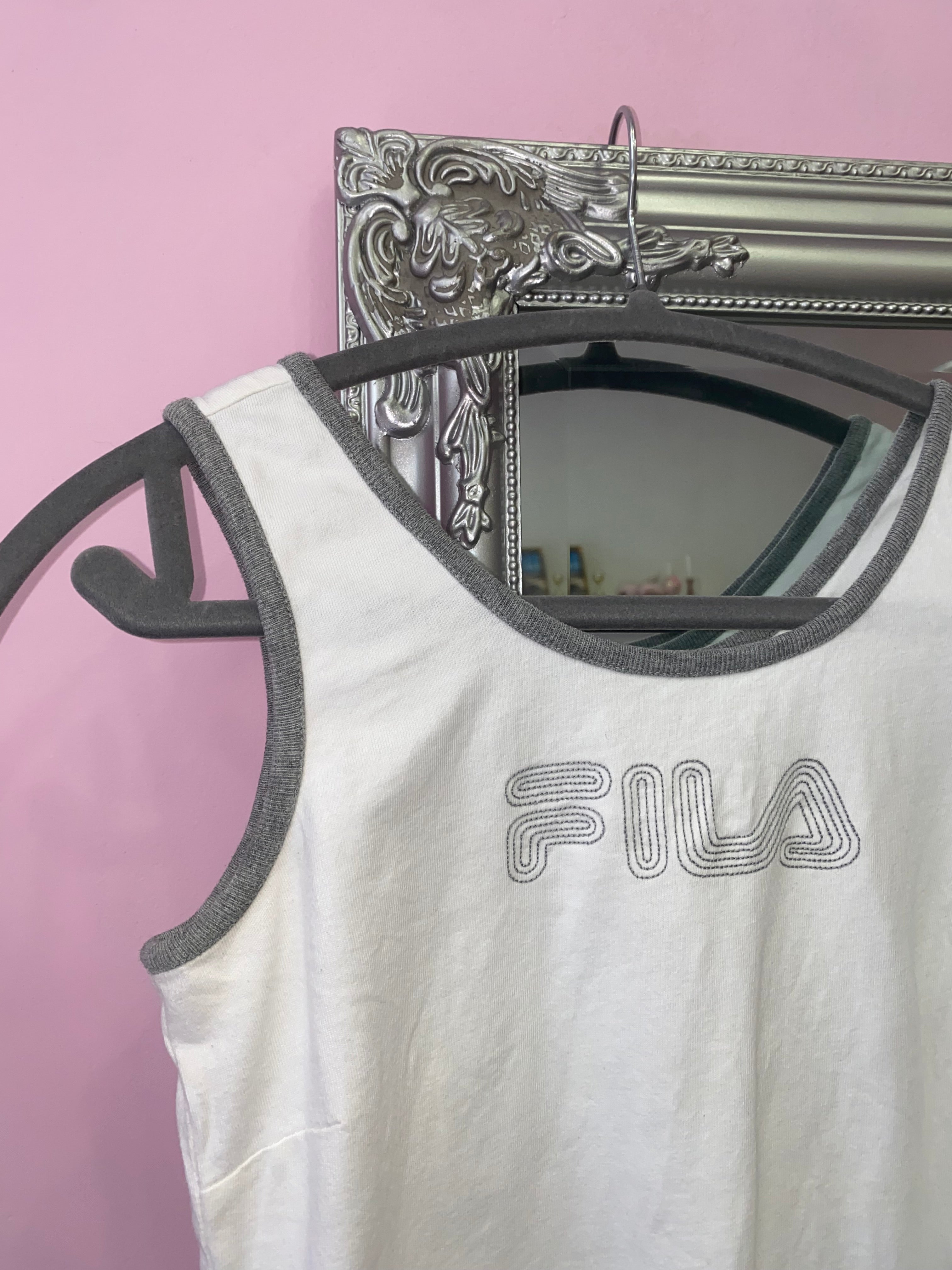 White Fila tank top