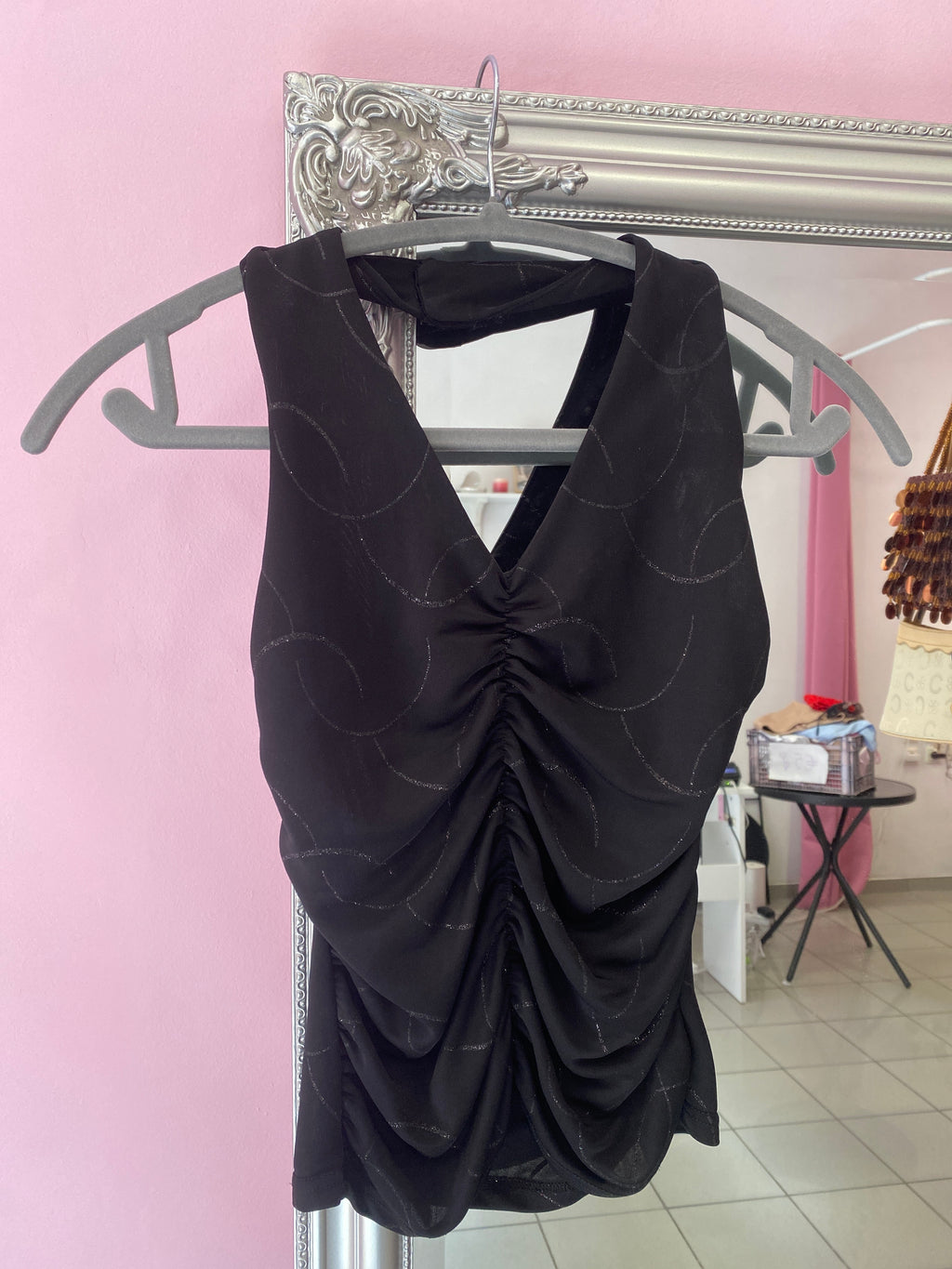 2000s Sparkly halter top