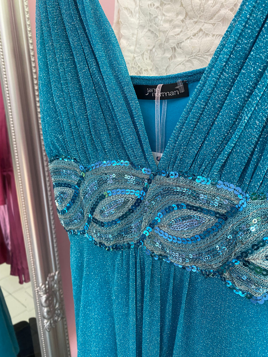 Blue sparkling princess dress