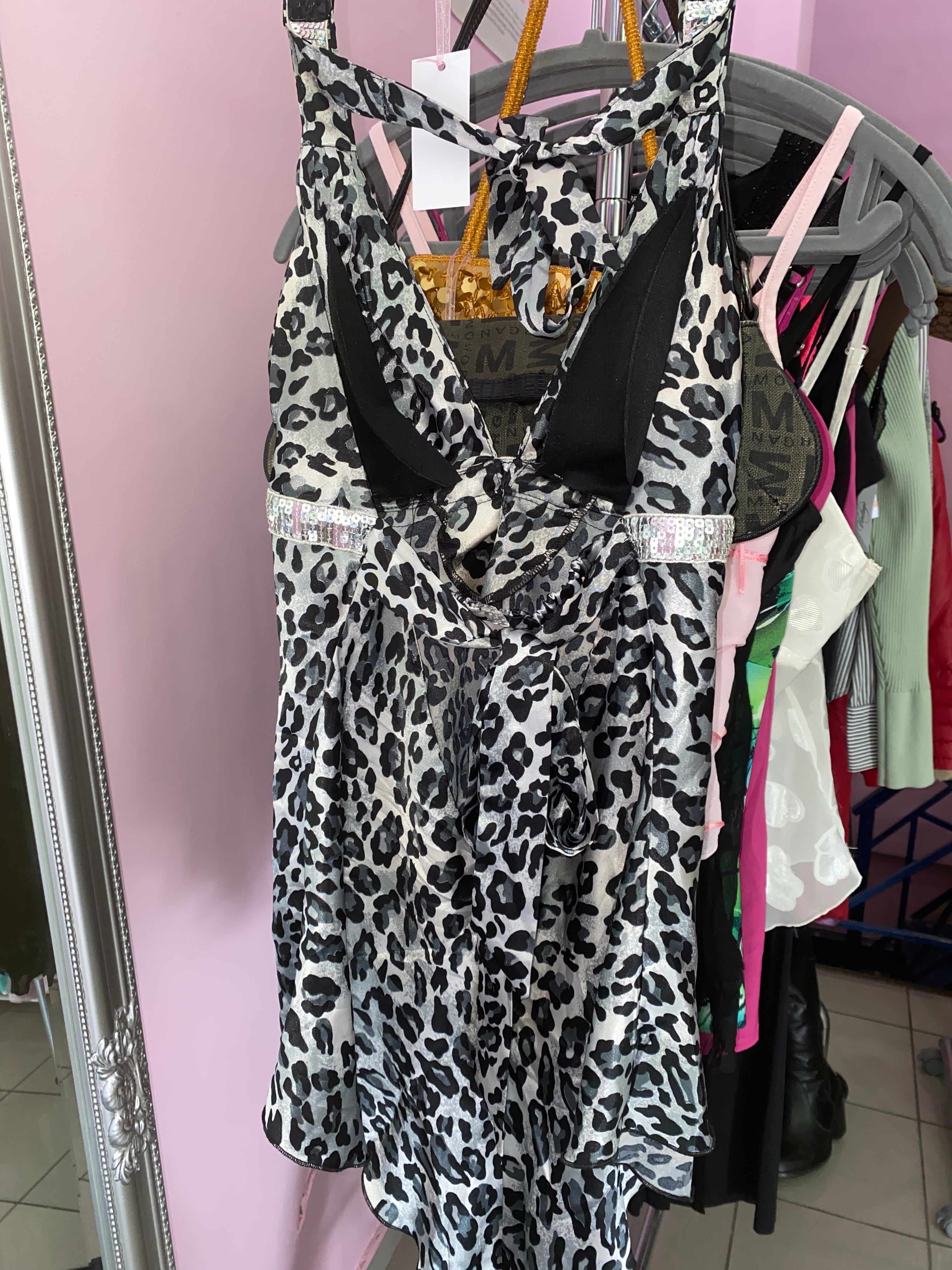 Leopard halter top