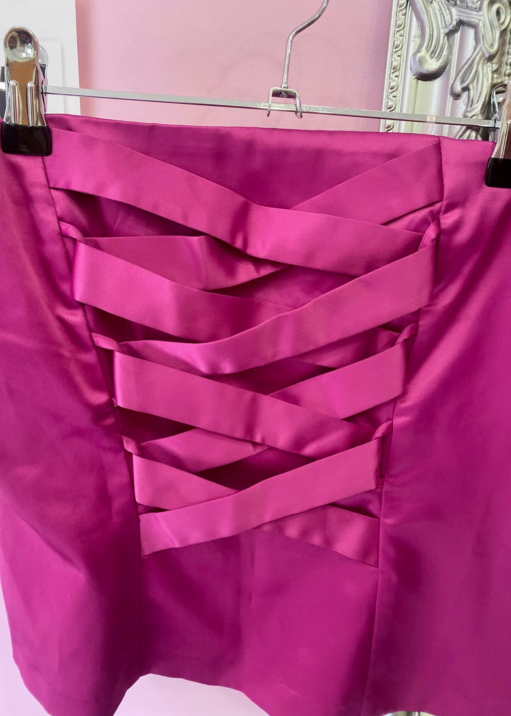 Fuchsia pink corset top