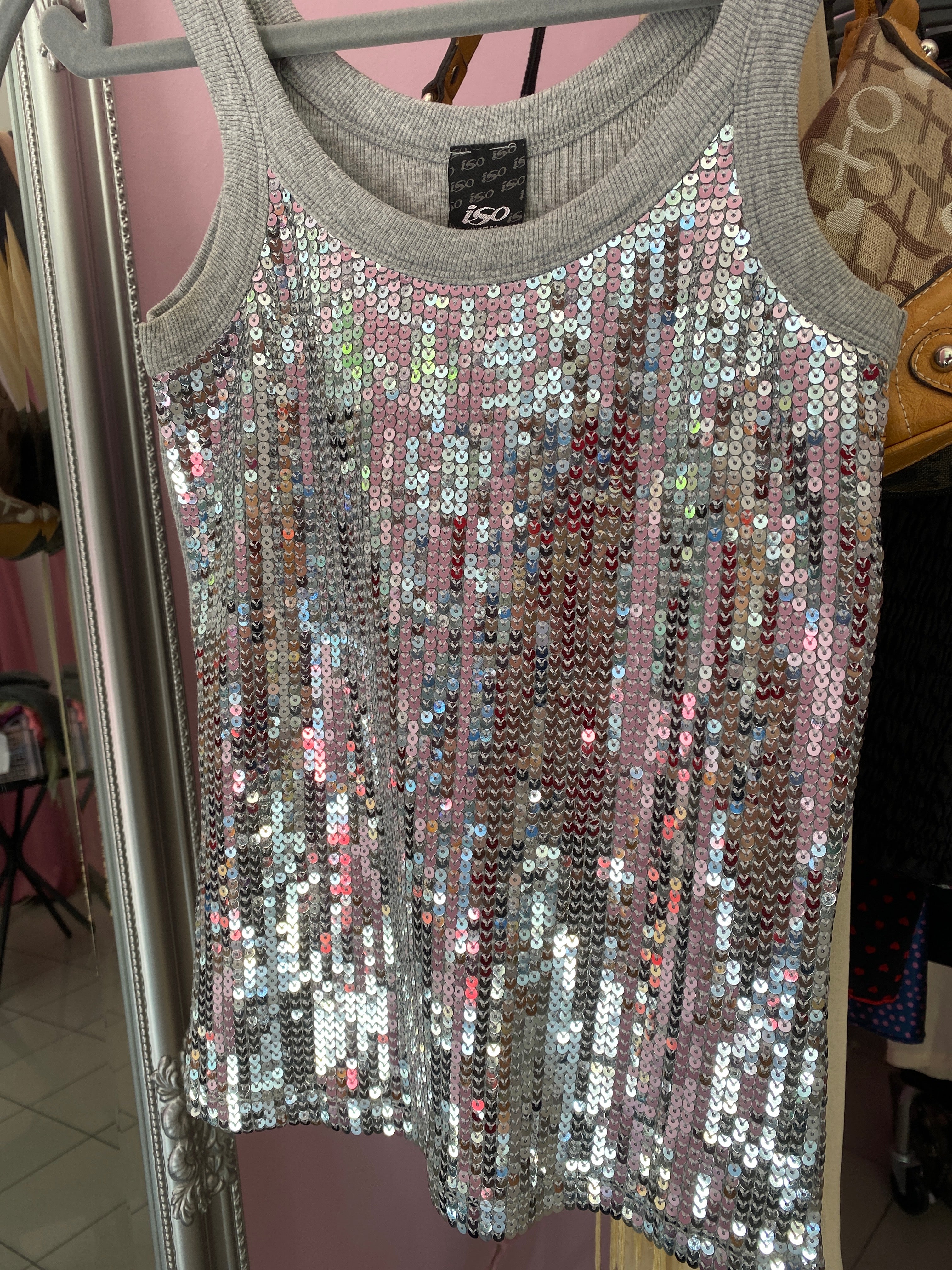 Y2K Sequin tank top