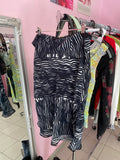 Zebra midi skirt