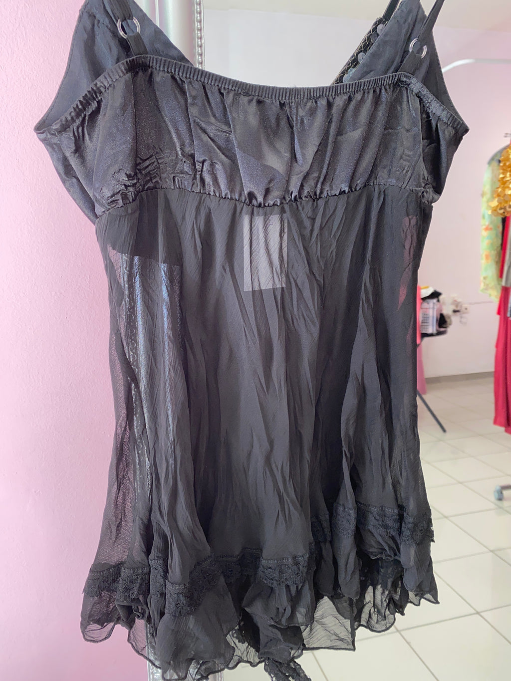 Black y2k fairy cami top