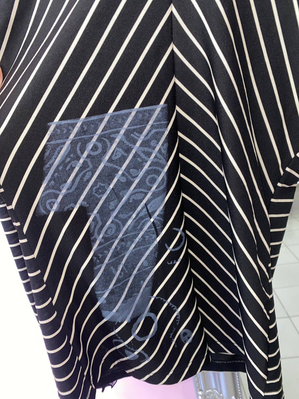 Black striped blouse