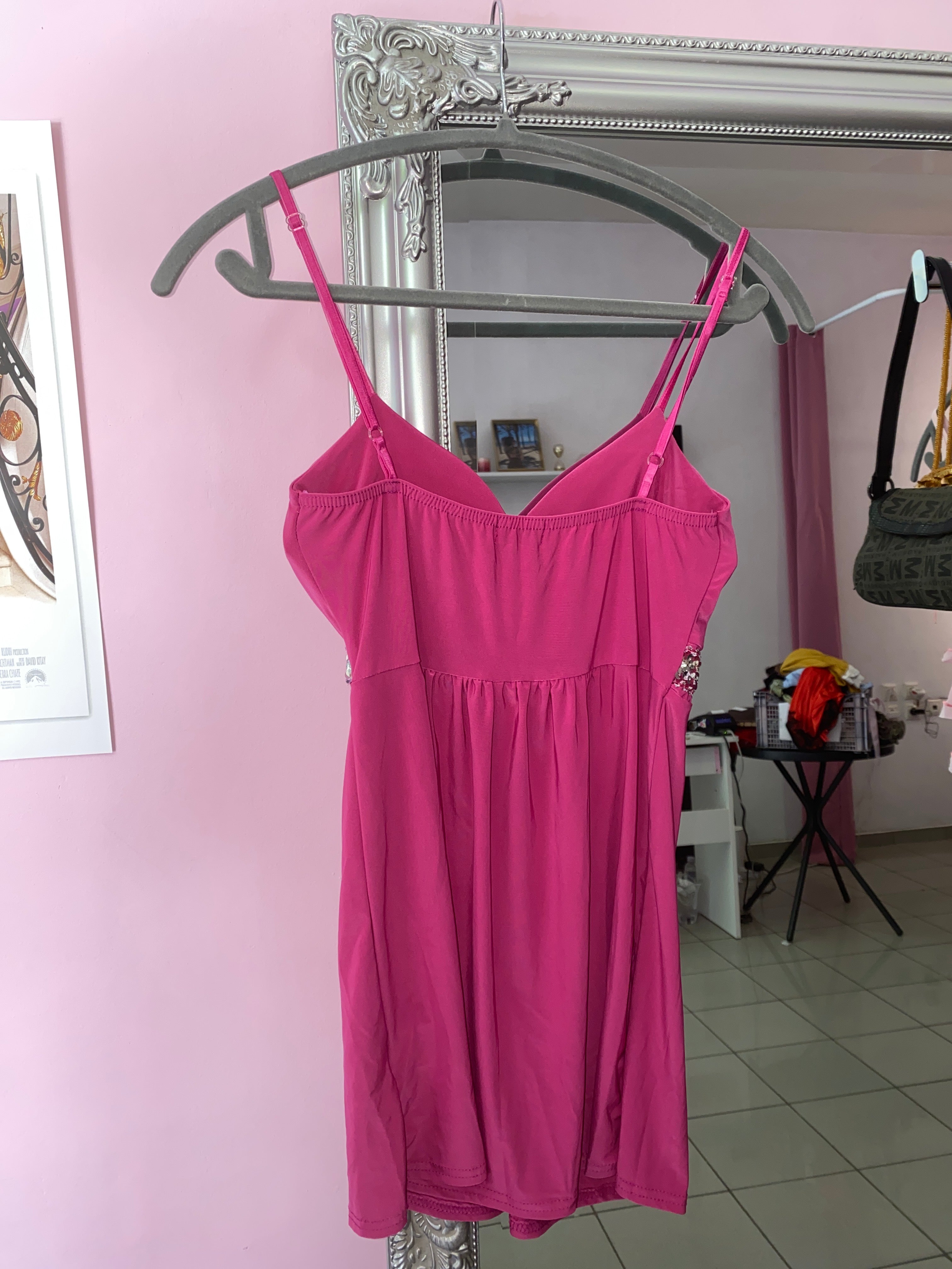 Hot pink barbie cami top