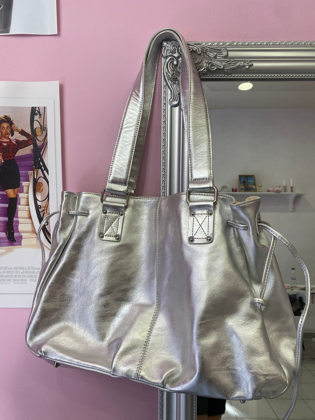 Silver metallic silver bag