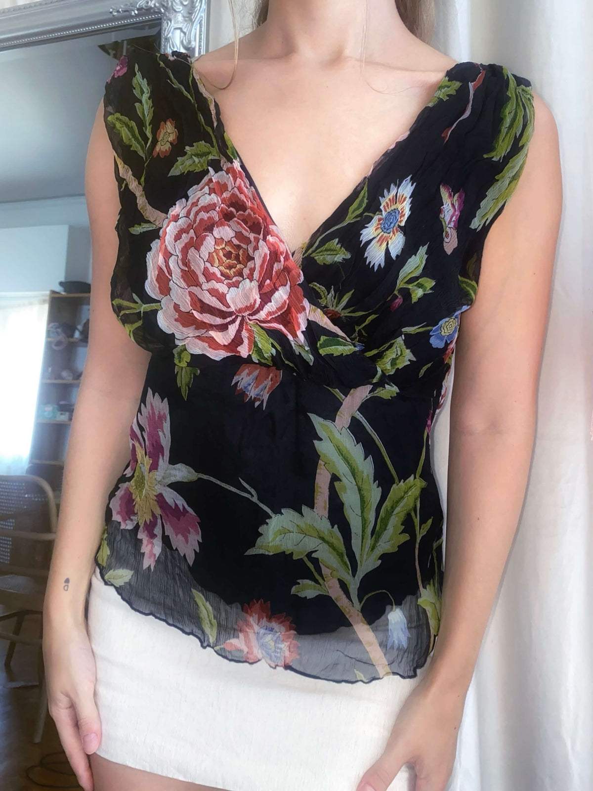 Vintage Velvet Night Top