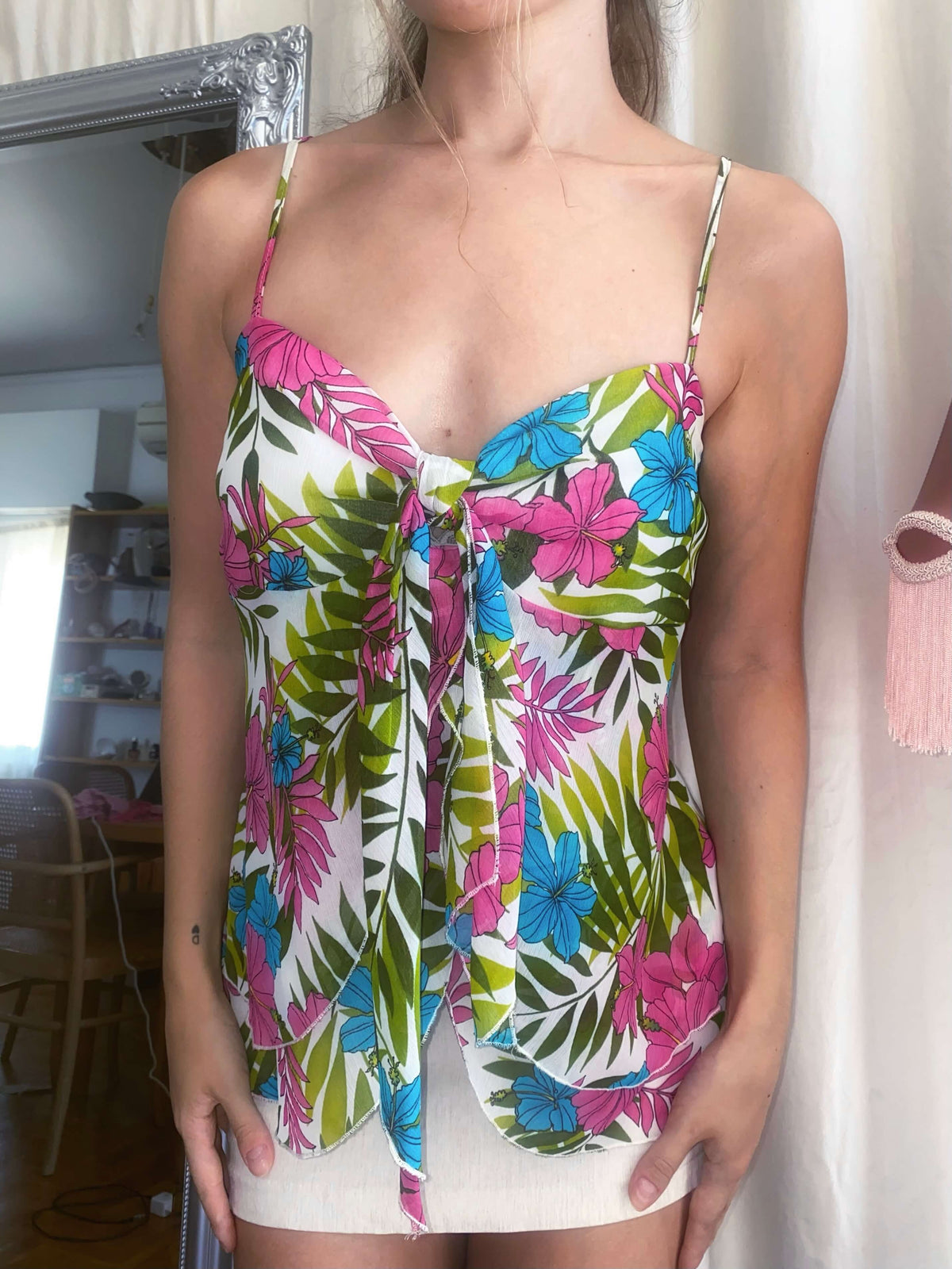 Vintage Floral Summer Top