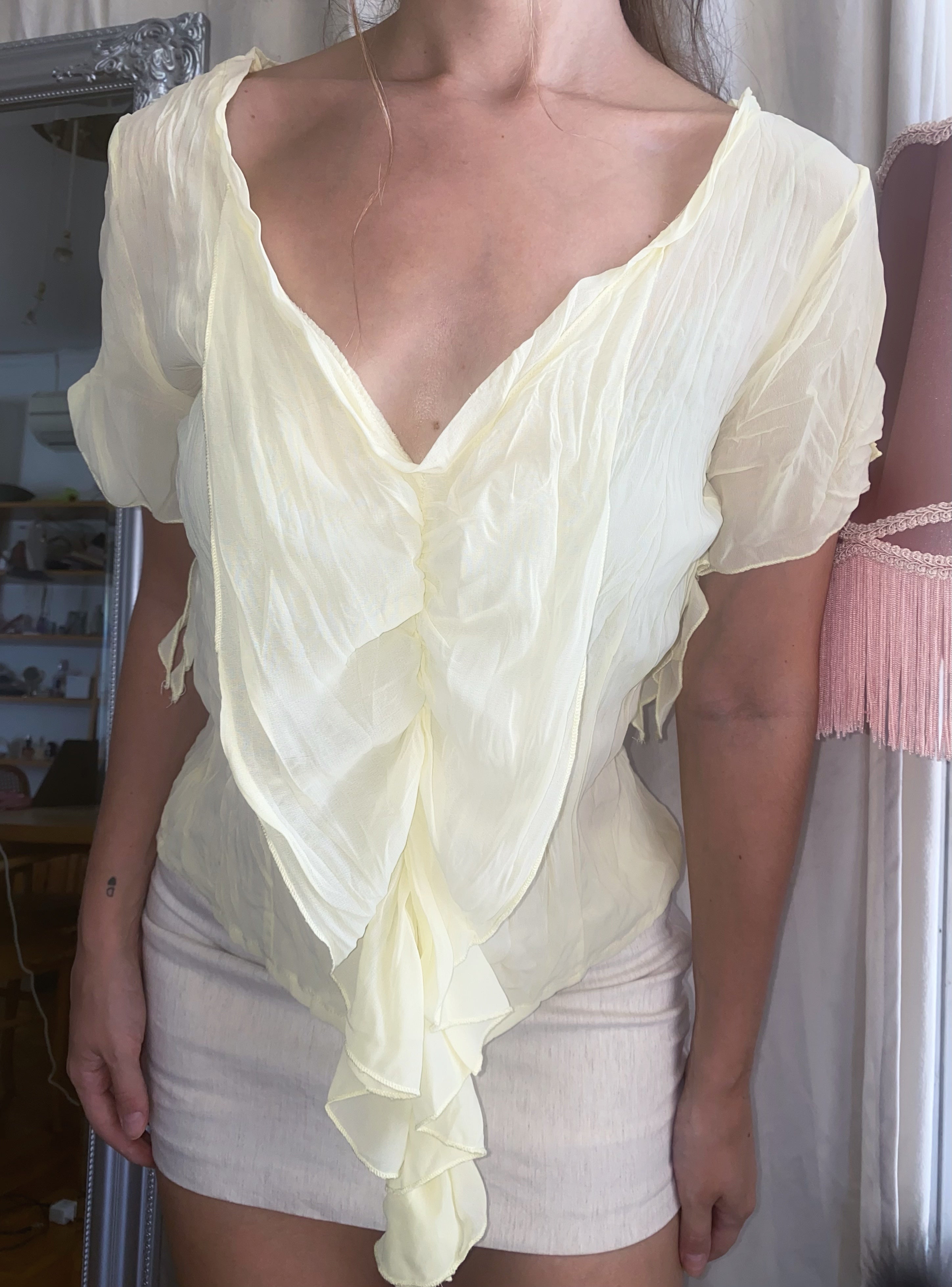Vintage yellow fairy blouse