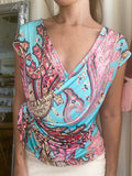 2000s Mirage wrap top