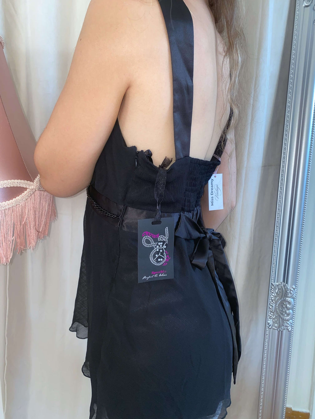 2000s Deadstock black cami top