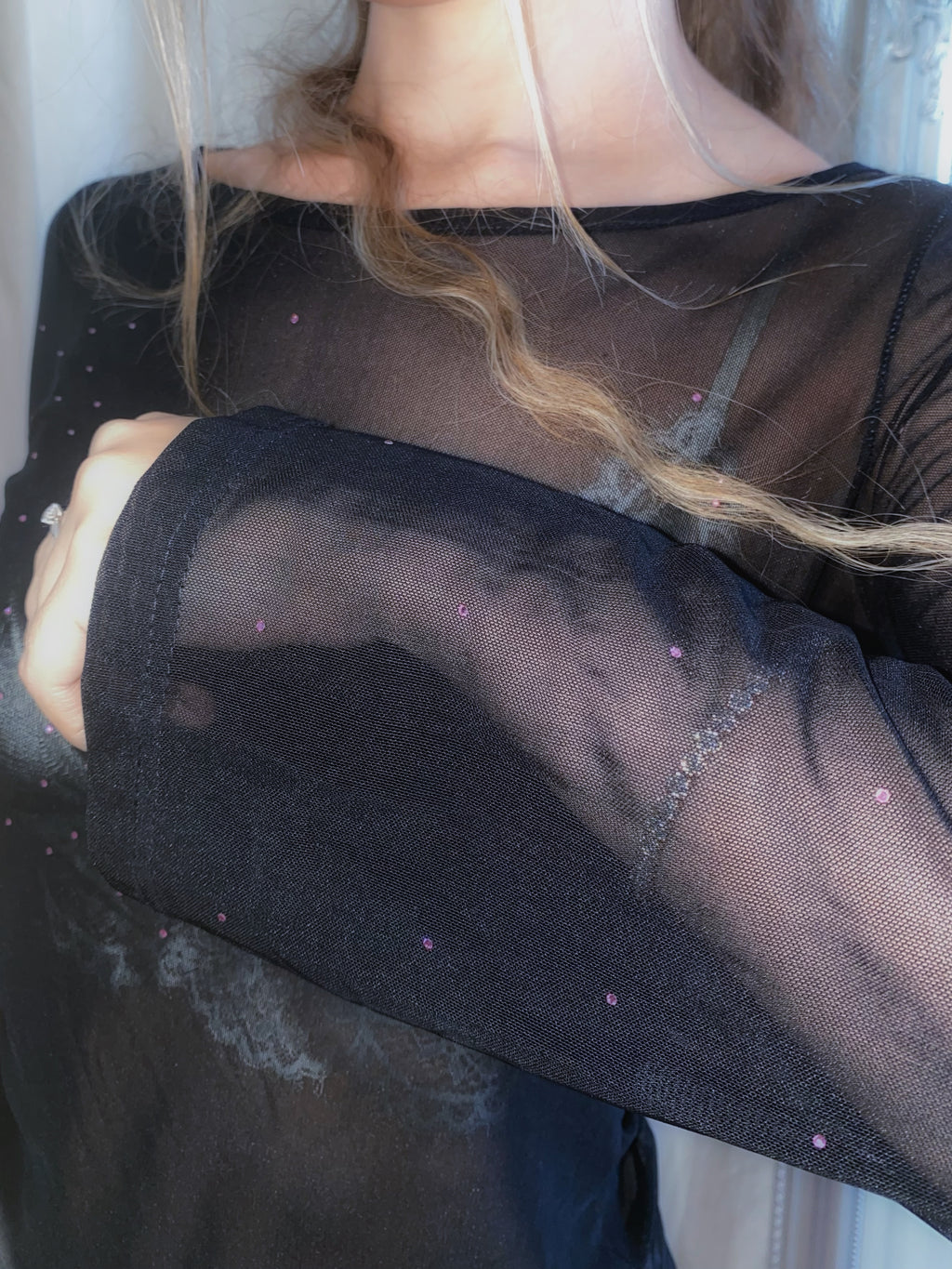 Vintage night out transparent top