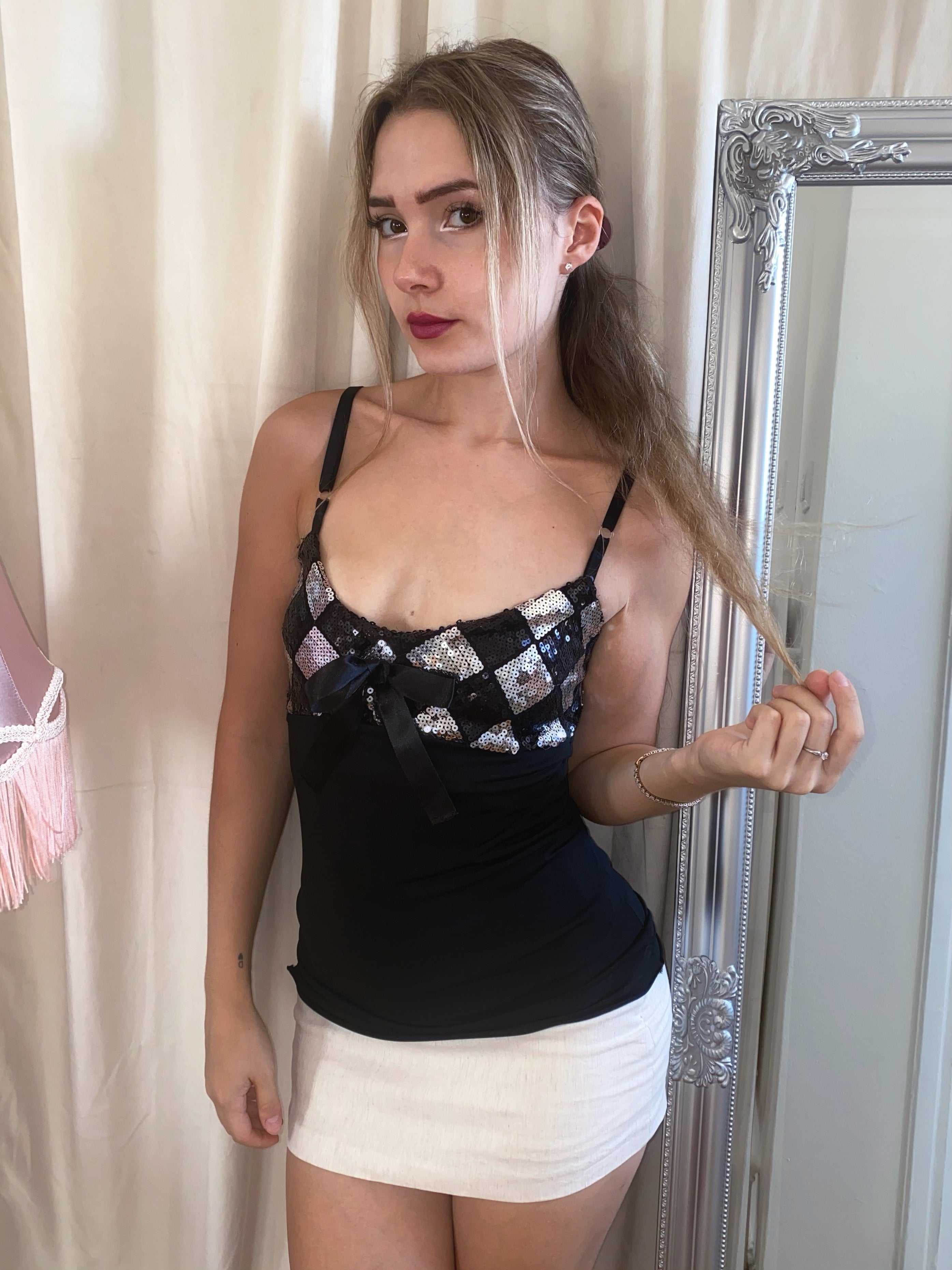 2000s Prism sequin cami