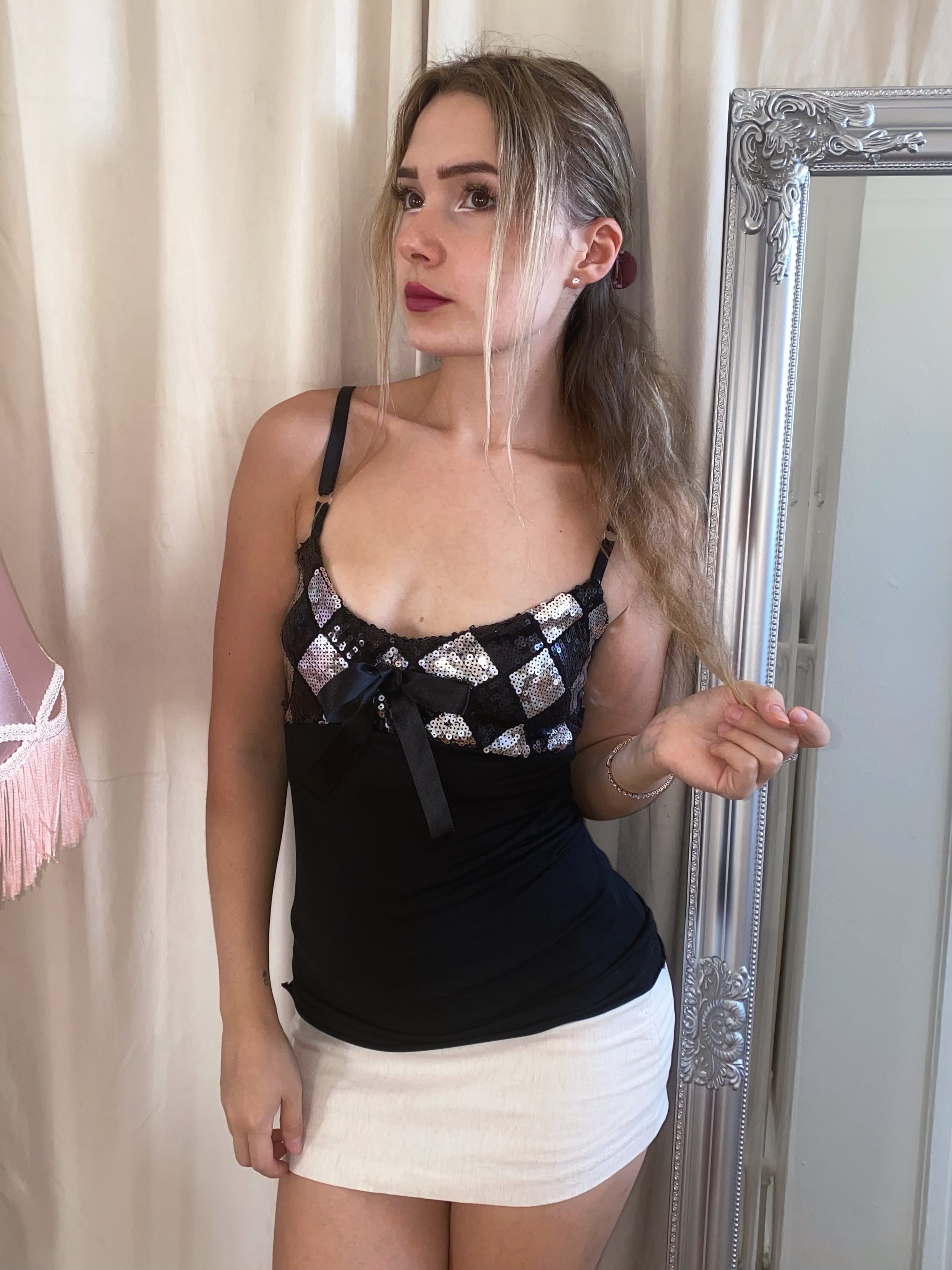 2000s Prism sequin cami